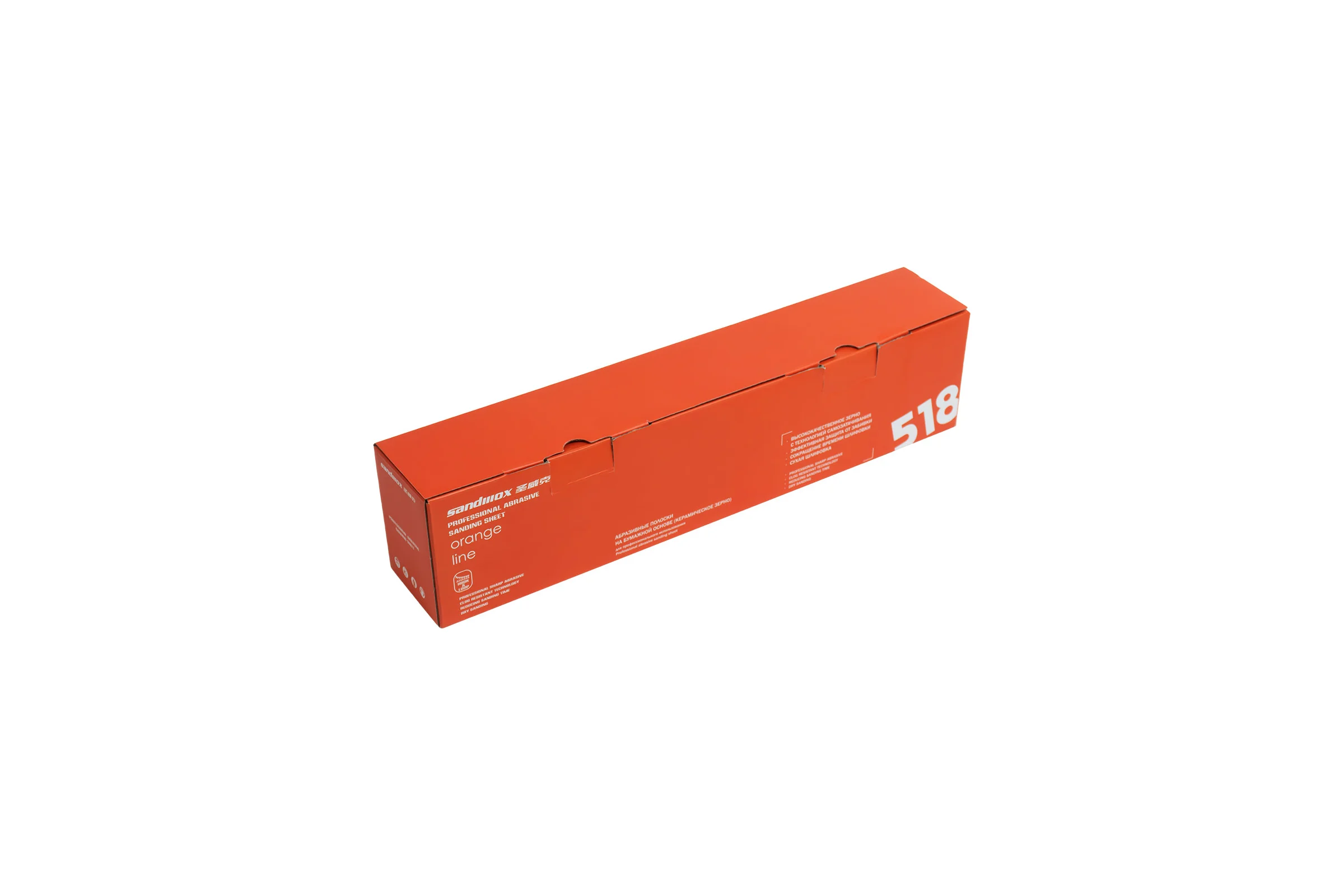 Полоски шлифовальные на бумажной основе 518 LC ORANGE CERAMIC MULTIHOLES Р320, 70x400 мм, 50 шт SANDWOX 518.70.40.320.LC