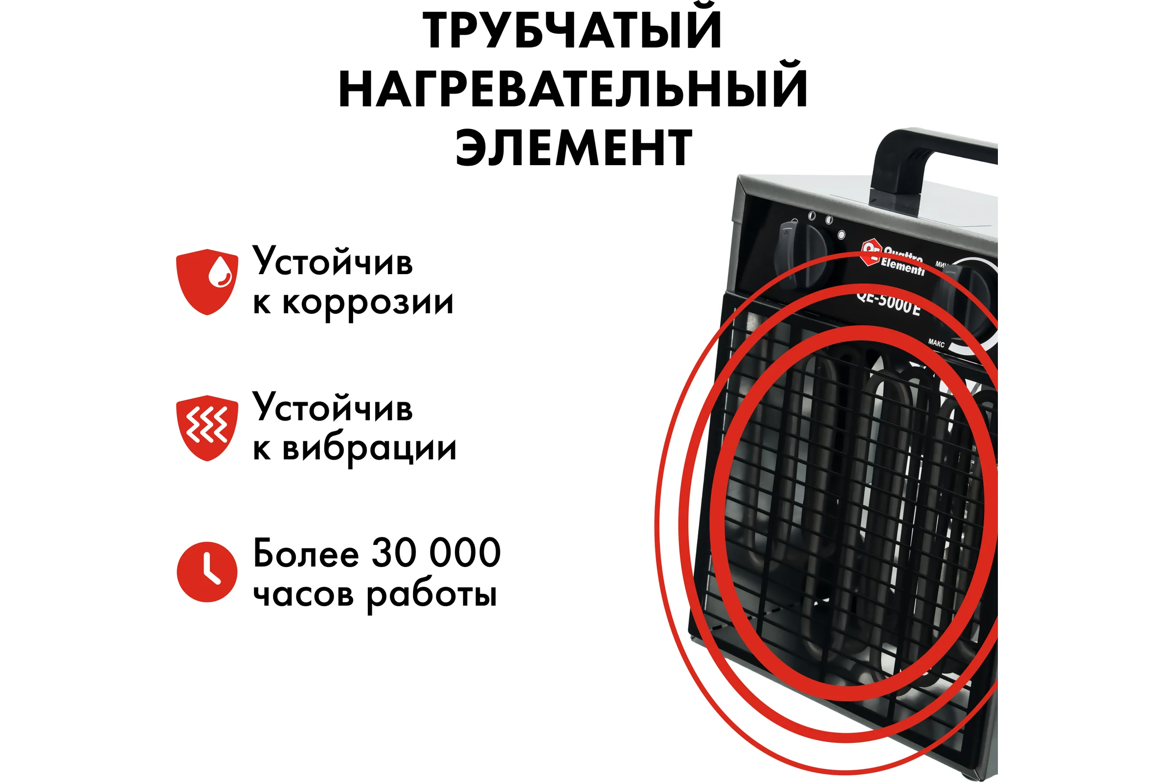 Электрическая тепловая пушка QUATTRO ELEMENTI QE-5000 E 248-559