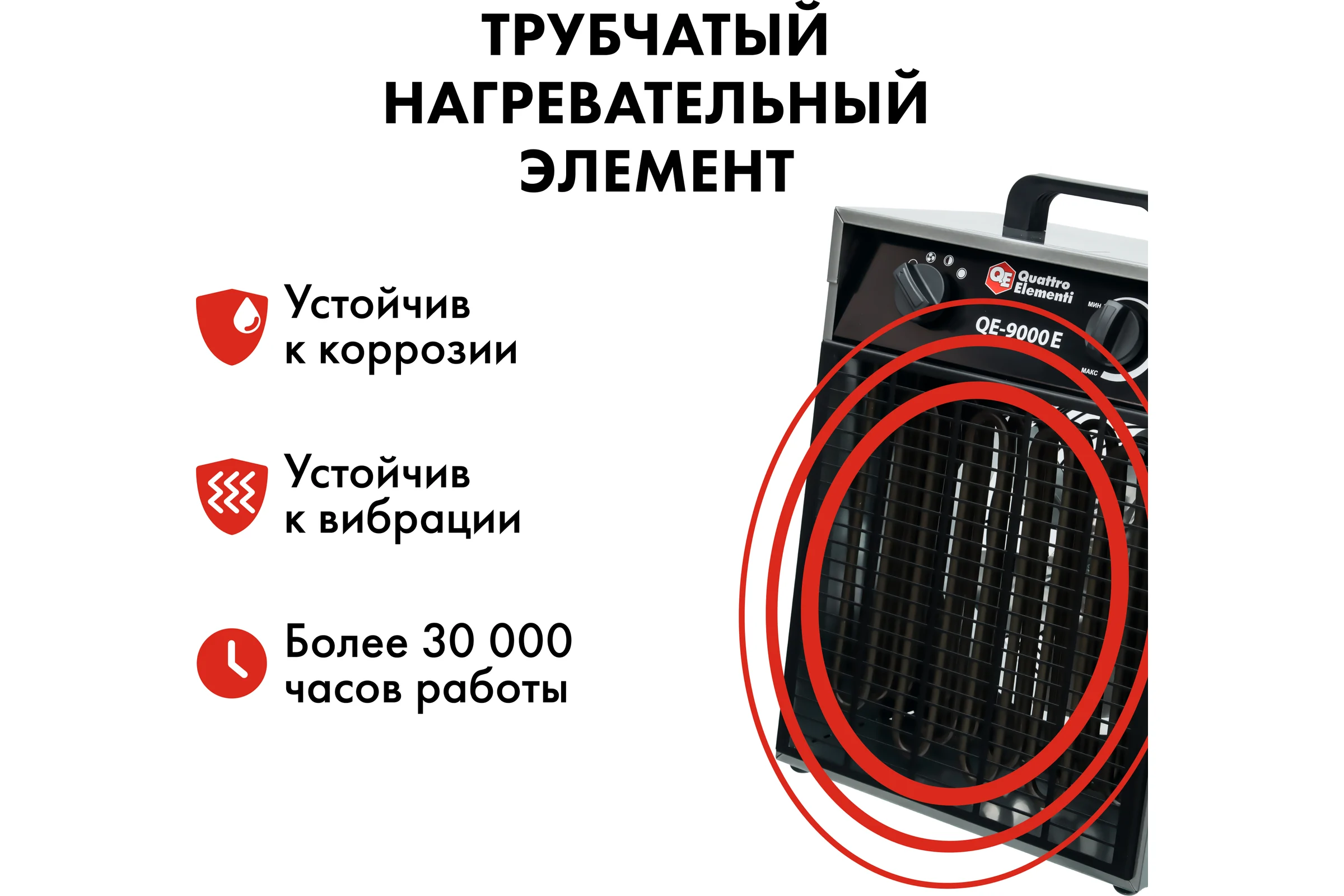 Электрическая тепловая пушка QUATTRO ELEMENTI QE-9000 E 248-566
