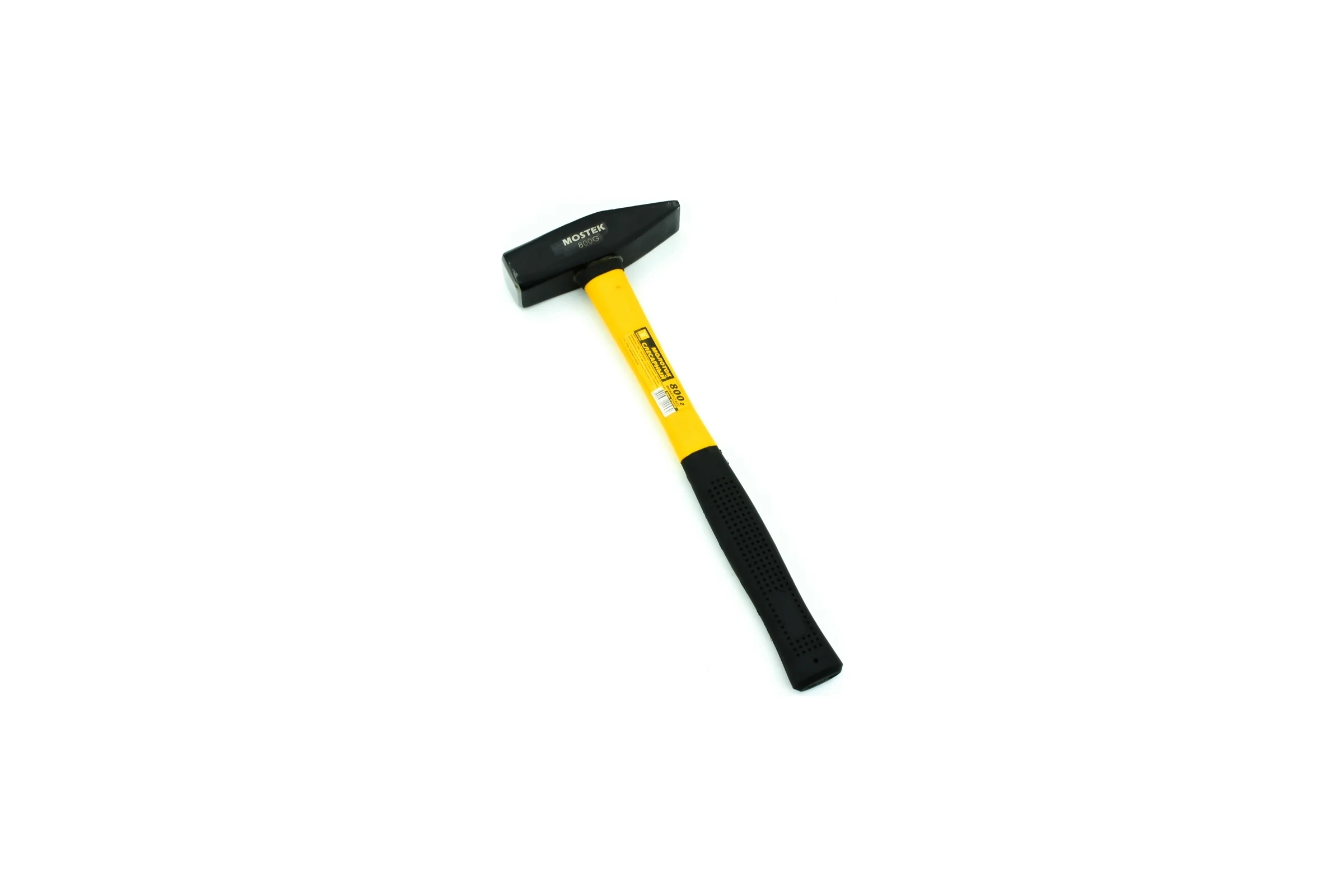 Слесарный молоток BOHRER 800 г, рукоятка фиберглас, квадратный боек, cталь 45 5712108