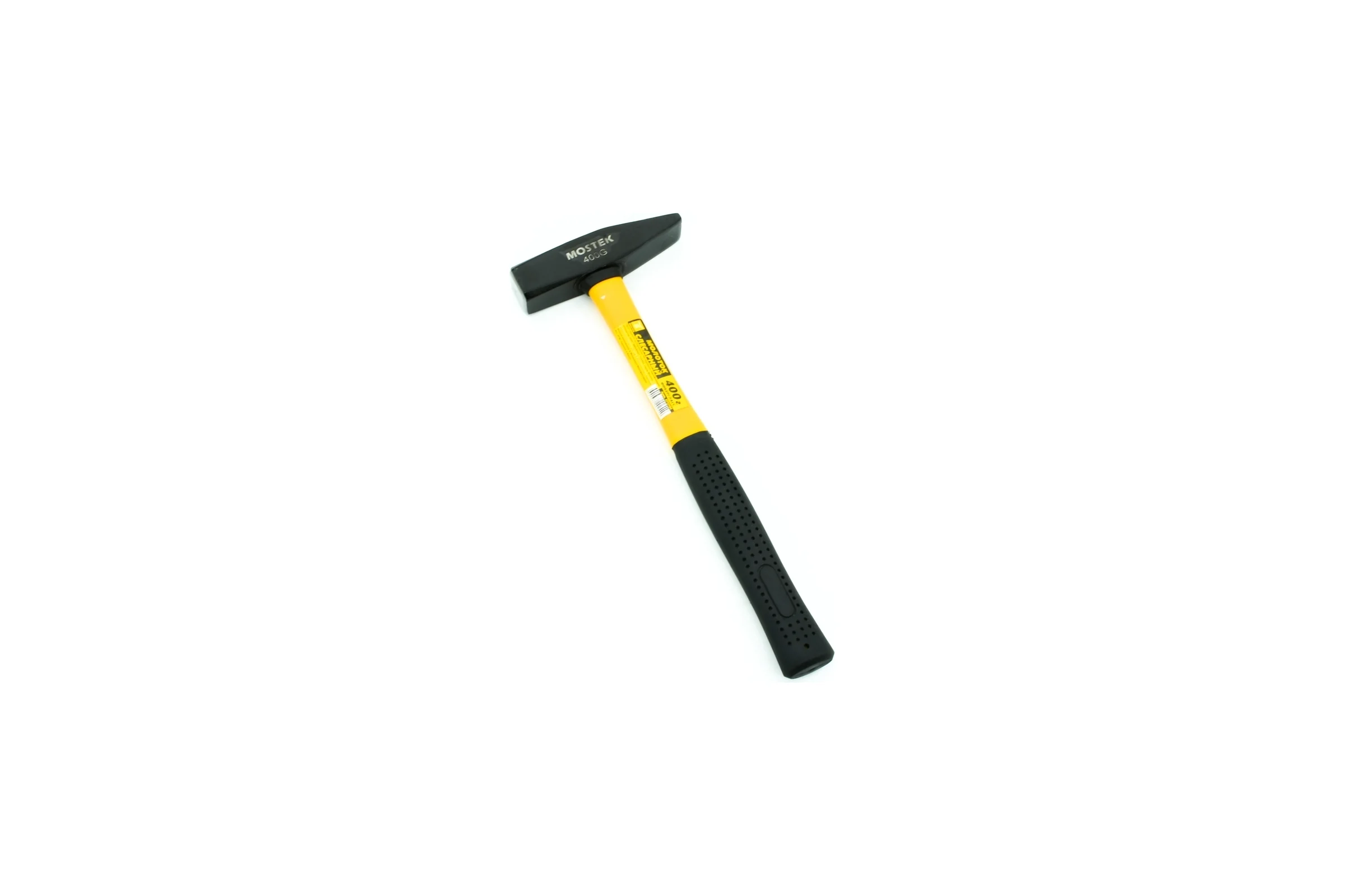 Слесарный молоток MosTek 400 г, рукоятка фиберглас, квадратный боек, cталь 45 5712104