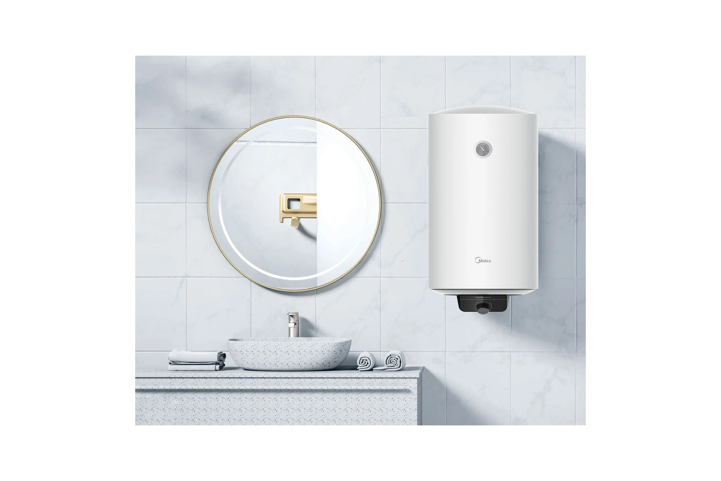 Электрический накопительный водонагреватель Midea MWH-10015-RED