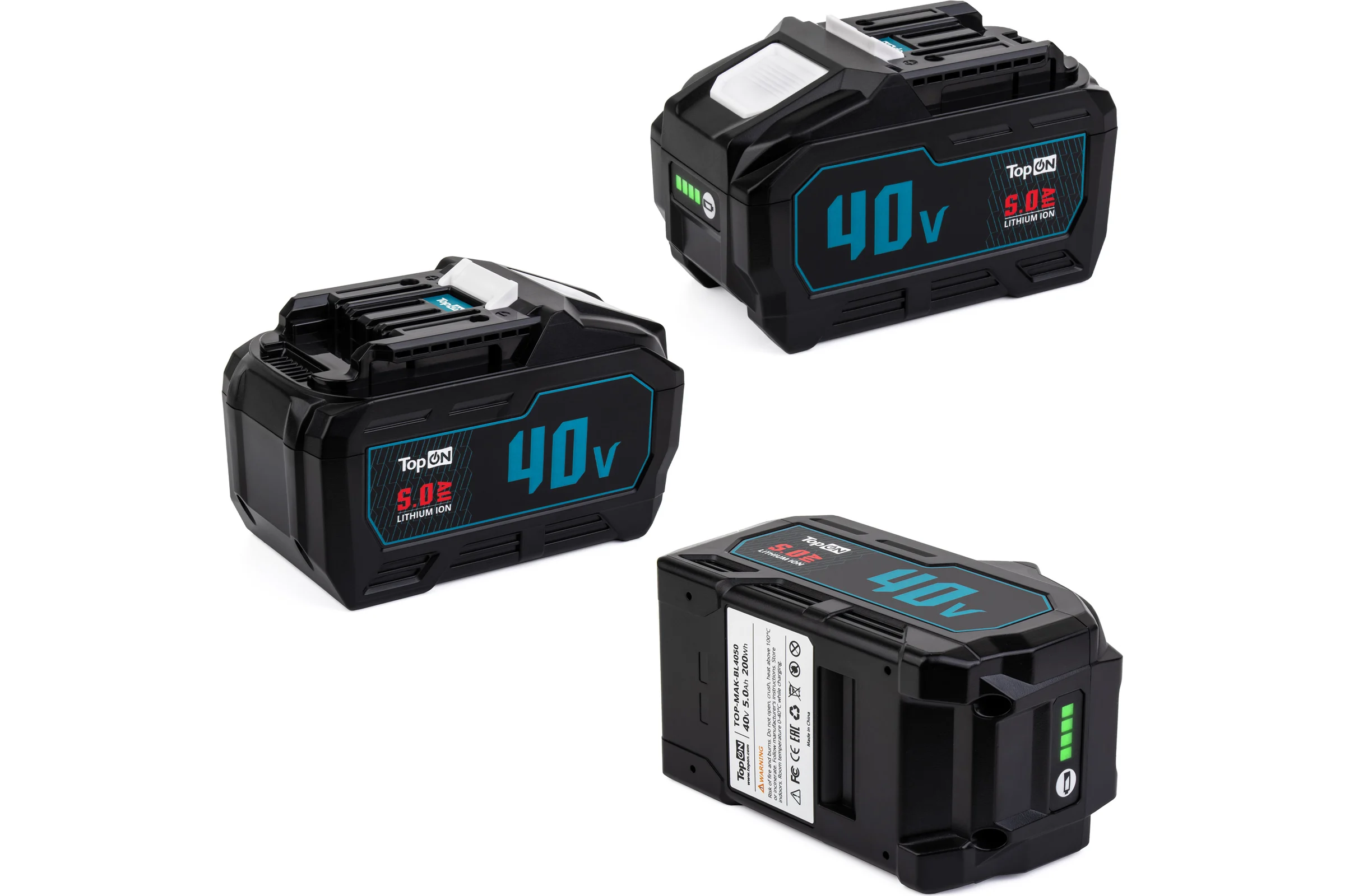 Аккумулятор 40V 5.0AH (LI-ION) PN: Y2023 TopOn TOP-MAK-BL4050