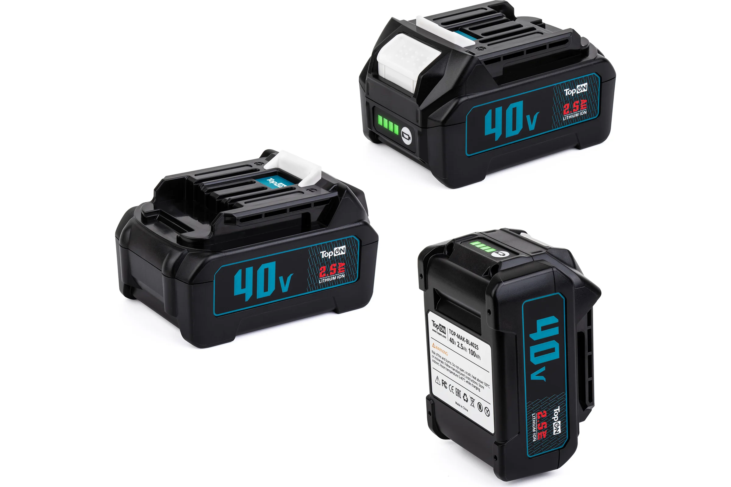 Аккумулятор 40V 2.5AH (LI-ION) PN: Y2023 TopOn TOP-MAK-BL4025