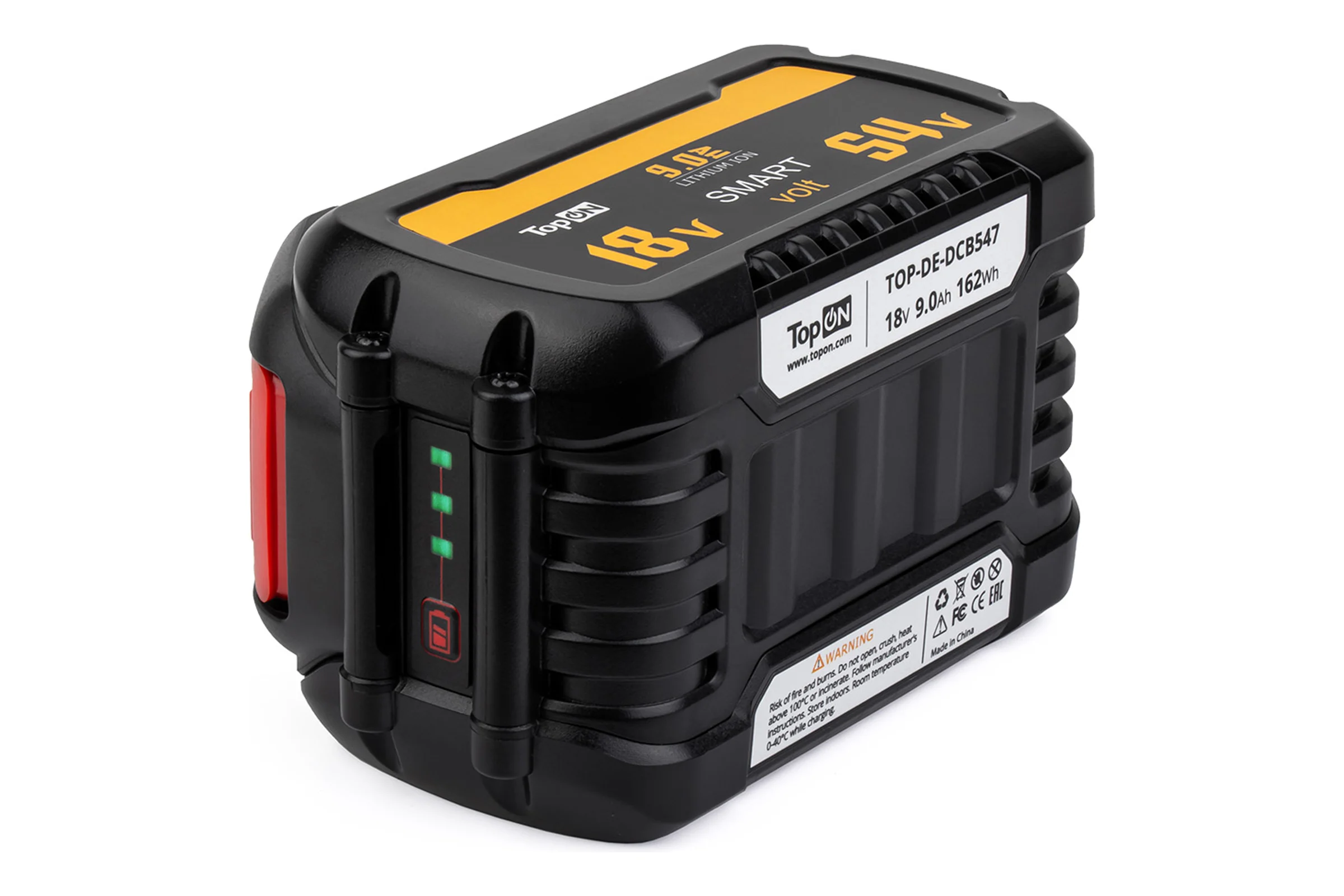Аккумулятор для DEWALT XR FLEX VOLT 54V 9.0AH (LI-ION) TopOn TOP-DE-DCB547