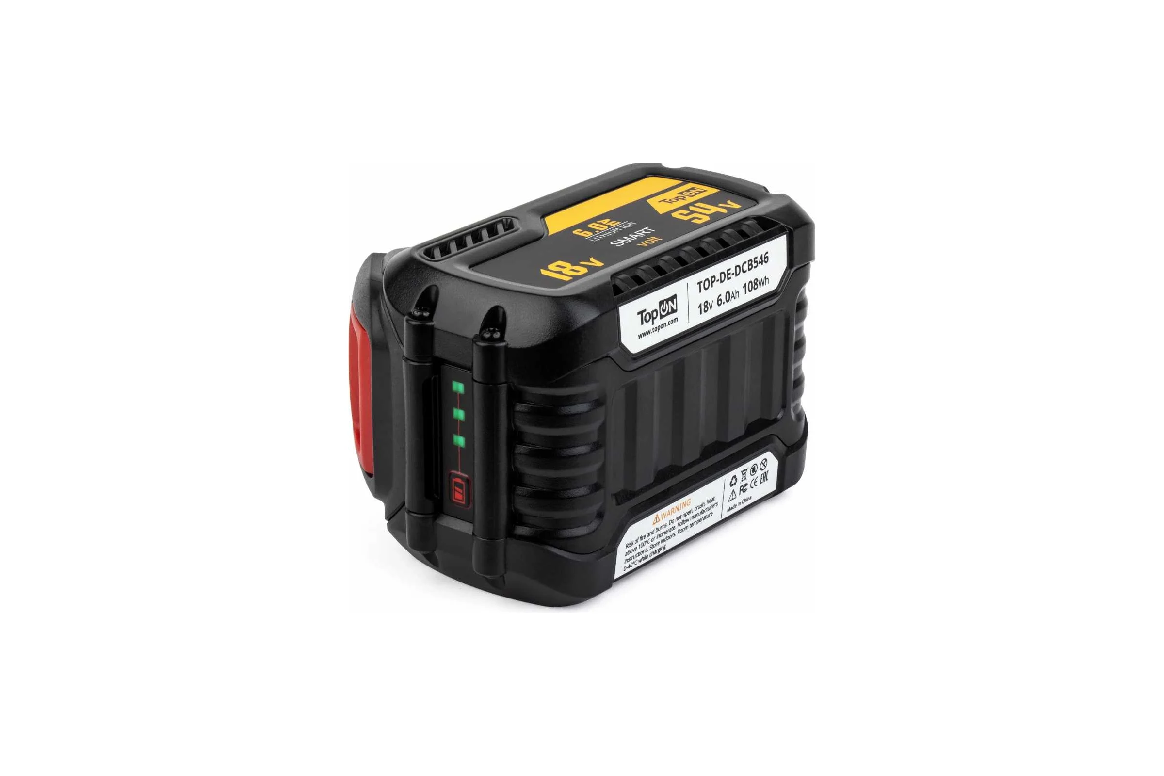 Аккумулятор для DEWALT XR FLEX VOLT 54V 6.0AH (LI-ION) TopOn TOP-DE-DCB546