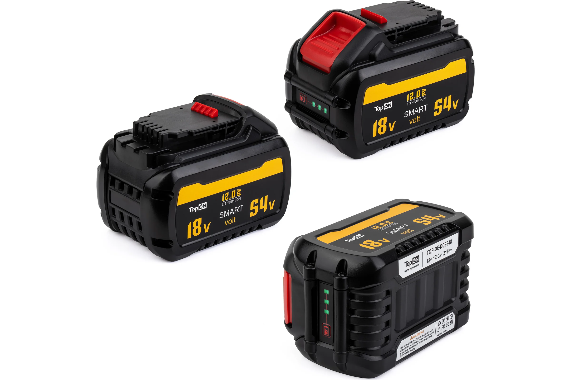 Аккумулятор для DEWALT XR FLEX VOLT 54V 12.0AH (LI-ION) TopOn TOP-DE-DCB548