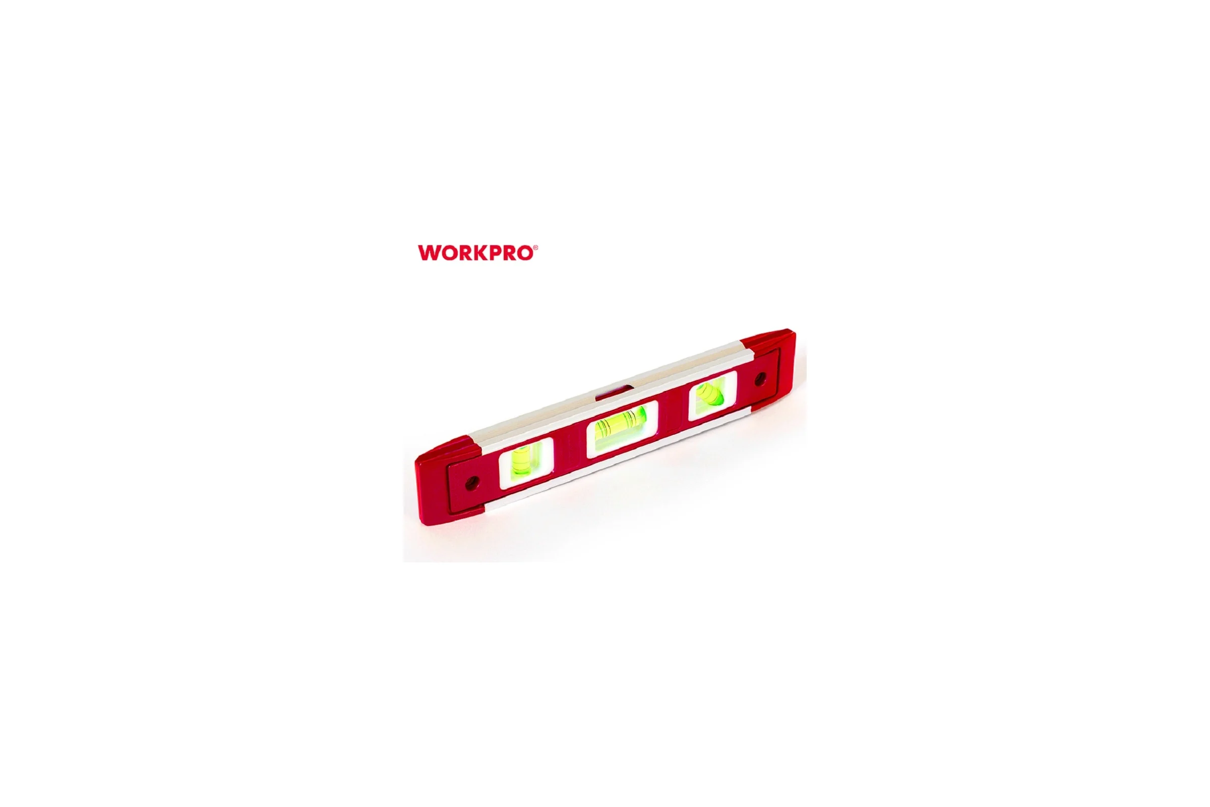 Уровень WORKPRO Торпедо 225 мм, магнитный, 3 глазка WP262026