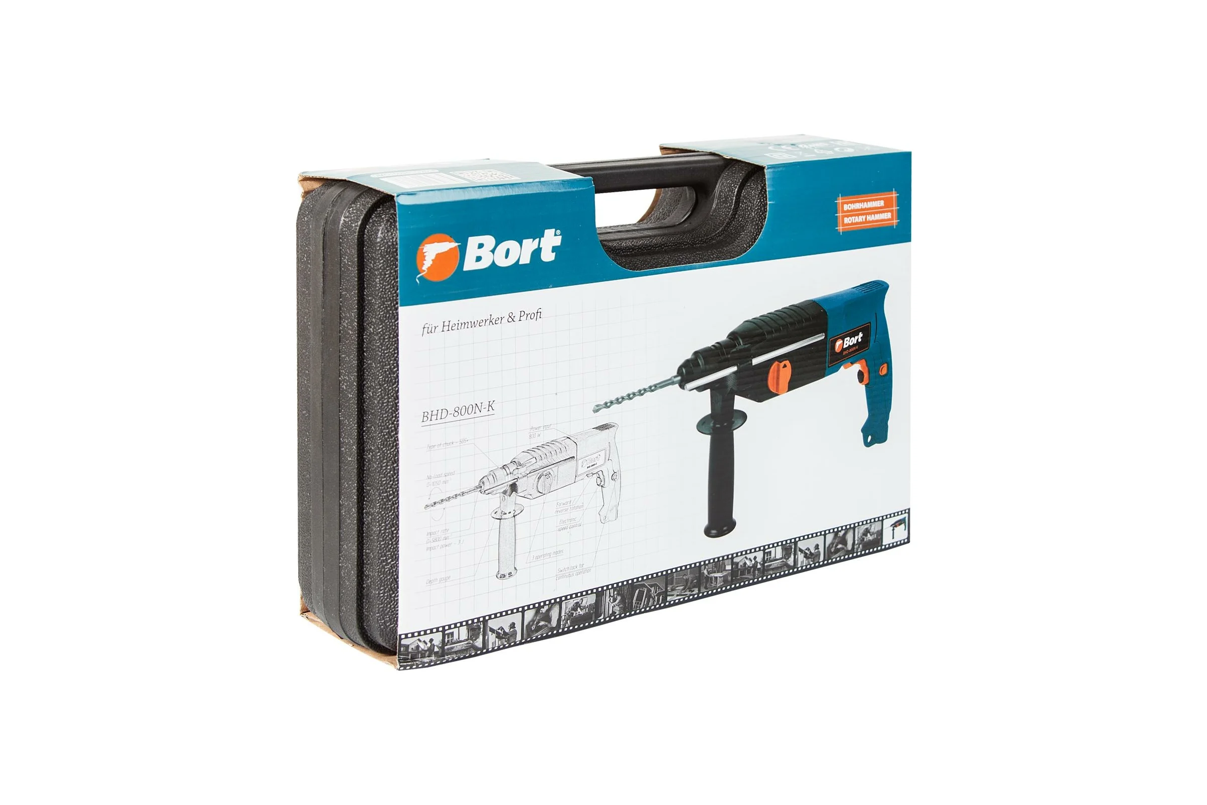 Электрический перфоратор Bort BHD-800N-K 91270689