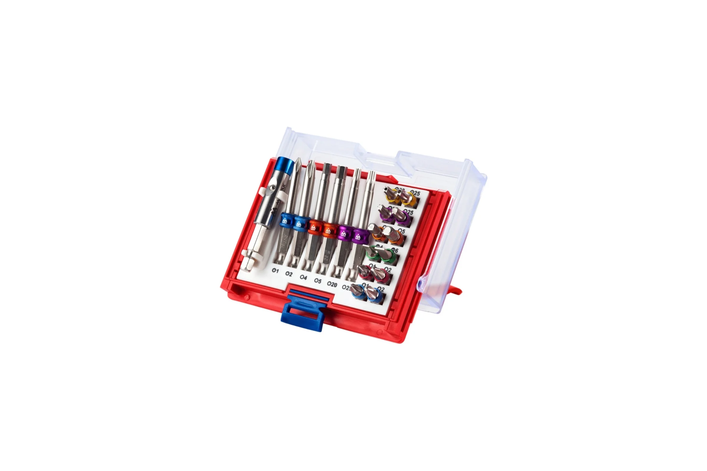 Набор вставок бит 1/4, TORX, HEX, PZ, PH, SLOT, 19 предметов МАСТАК 058-10019C