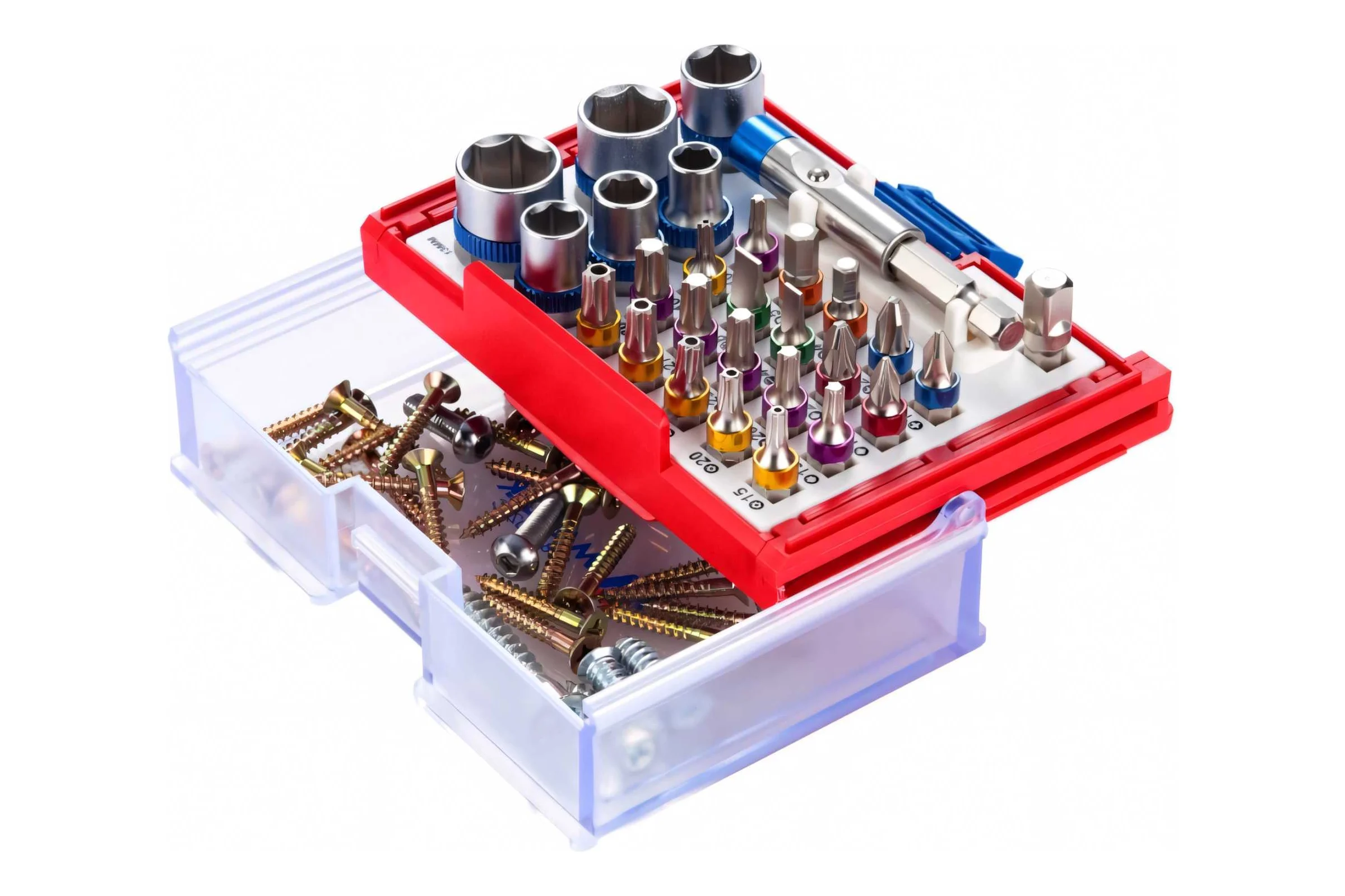 Набор вставок бит 1/4, TORX, HEX, PZ, PH, SLOT, 28 предметов МАСТАК 058-10028C