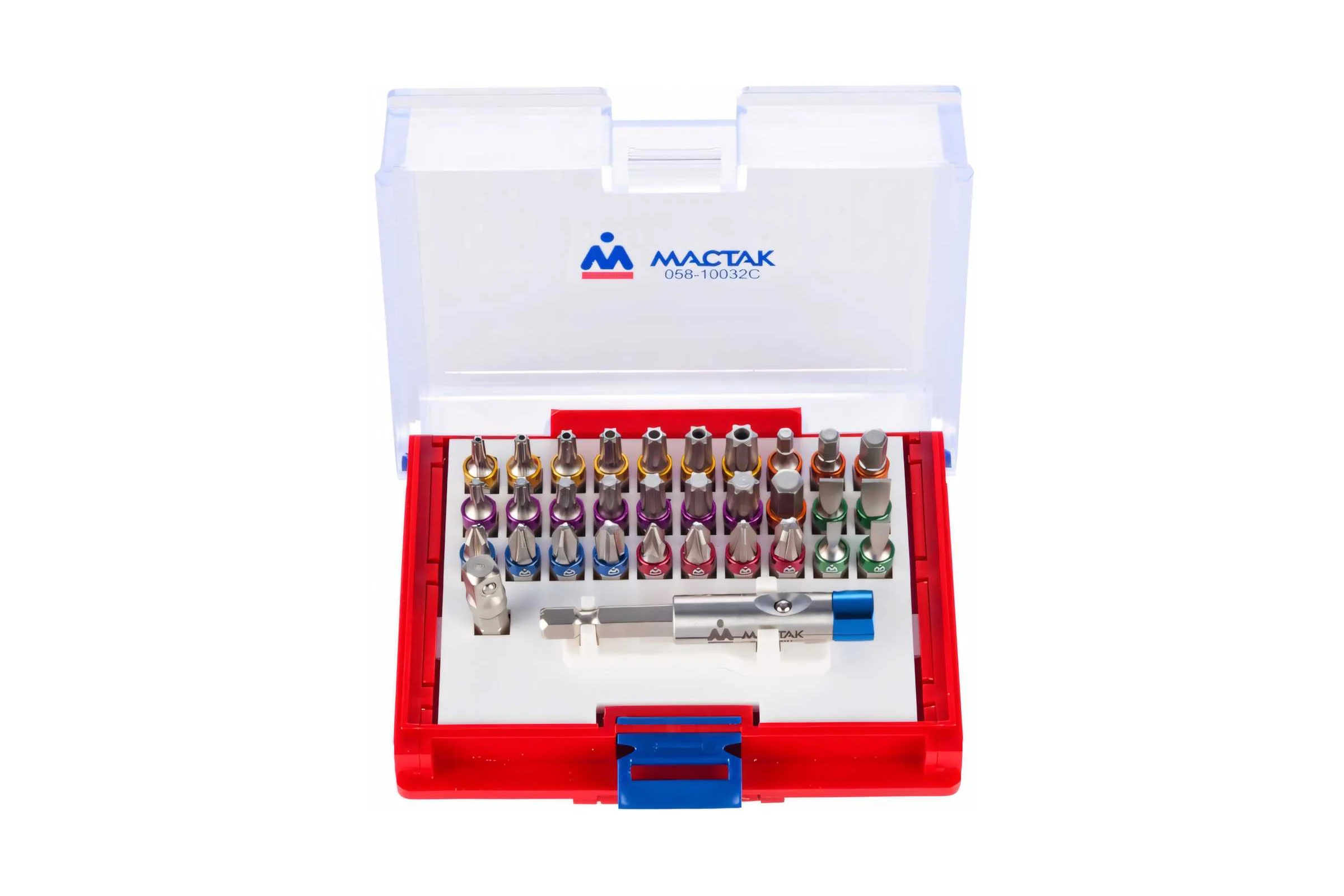 Набор вставок бит 1/4, TORX, HEX, PZ, PH, SLOT, 32 предмета МАСТАК 058-10032C