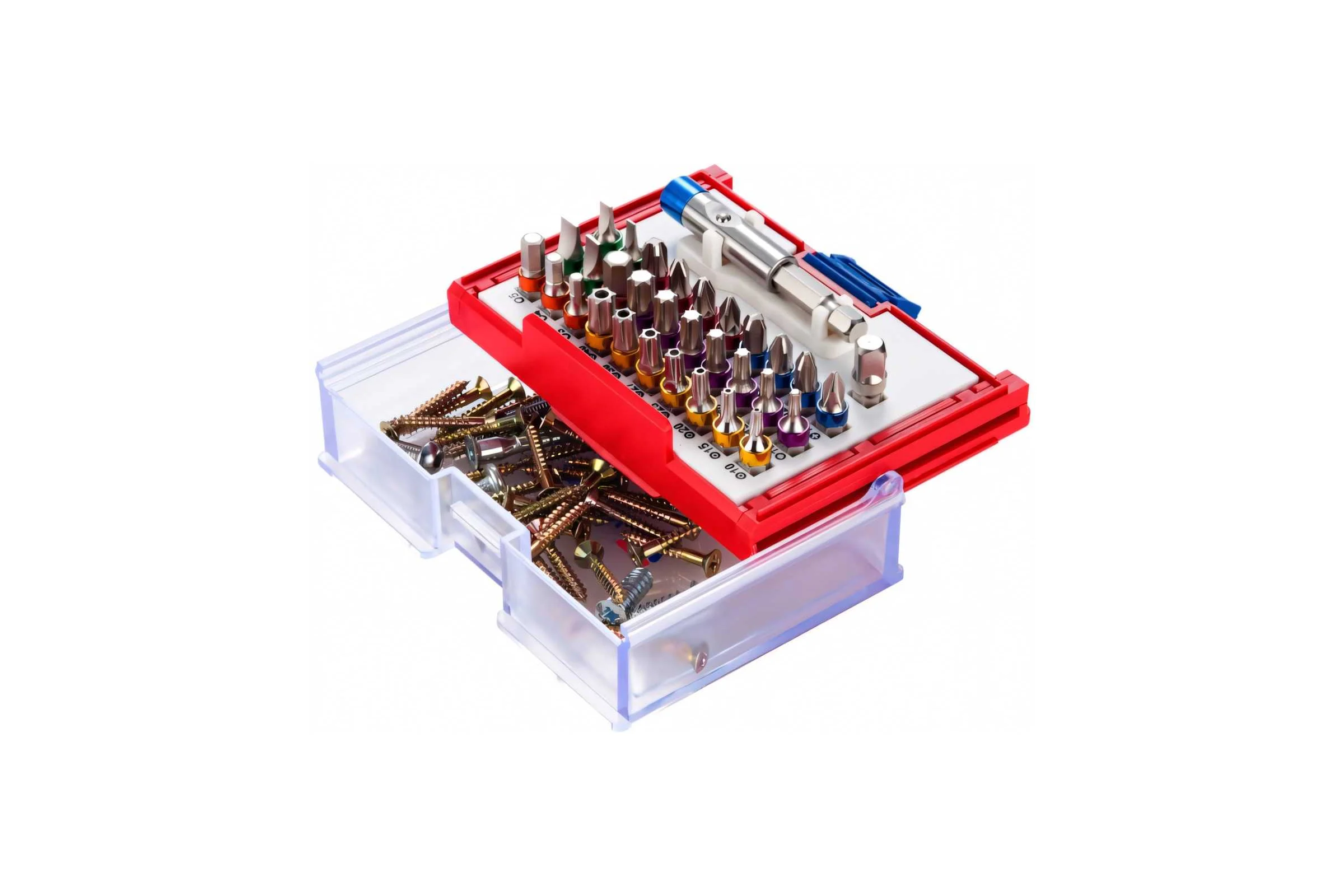 Набор вставок бит 1/4, TORX, HEX, PZ, PH, SLOT, 32 предмета МАСТАК 058-10032C