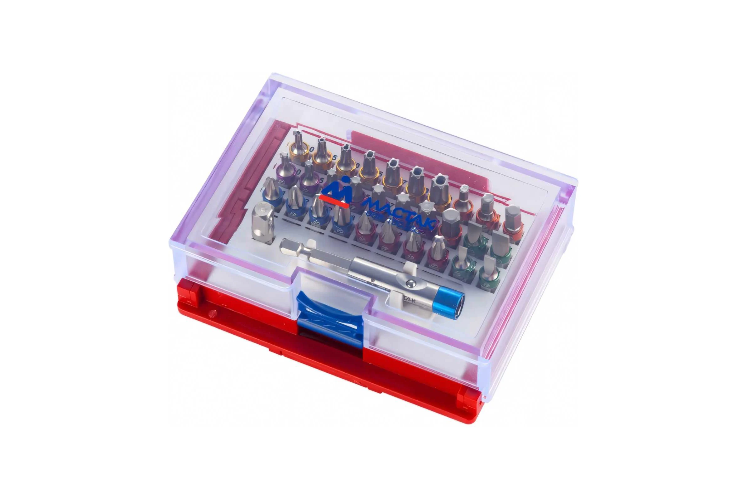 Набор вставок бит 1/4, TORX, HEX, PZ, PH, SLOT, 32 предмета МАСТАК 058-10032C