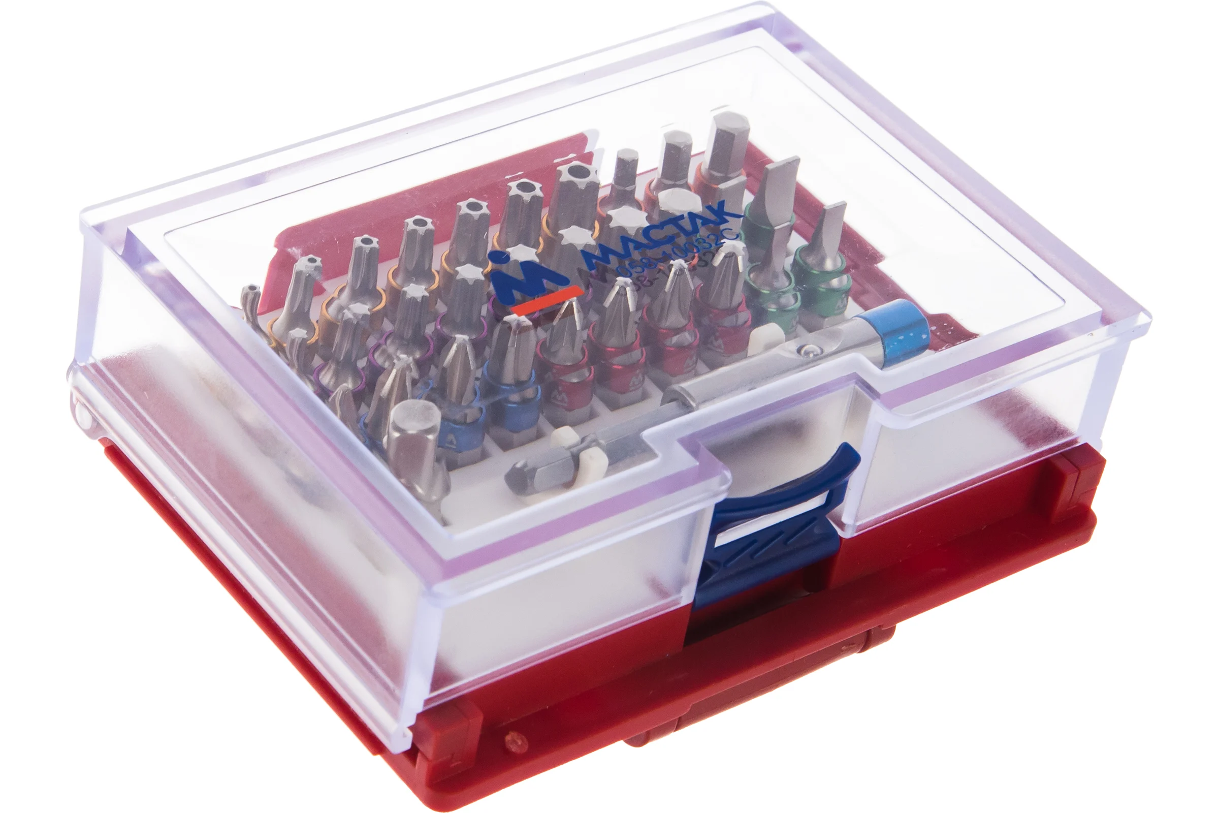 Набор вставок бит 1/4, TORX, HEX, PZ, PH, SLOT, 32 предмета МАСТАК 058-10032C