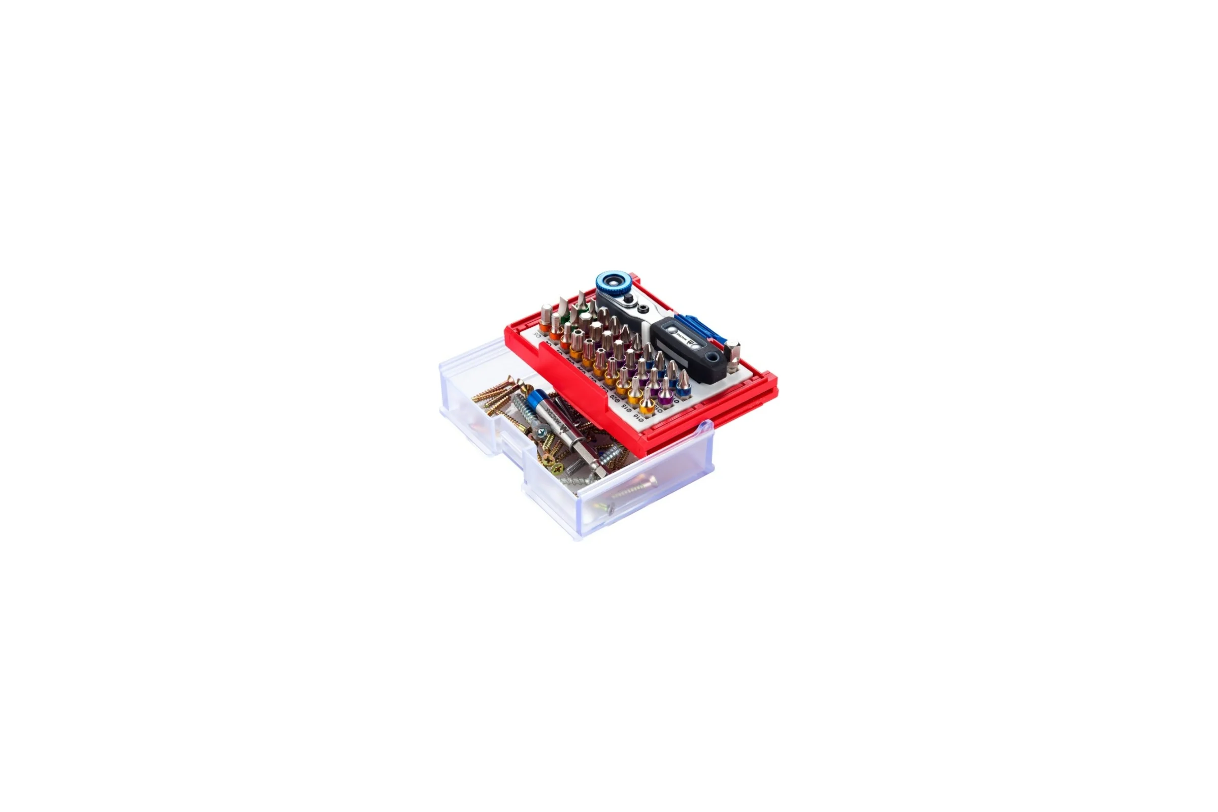 Набор вставок бит 1/4, TORX, HEX, PZ, PH, SLOT, 33 предмета МАСТАК 058-10033C