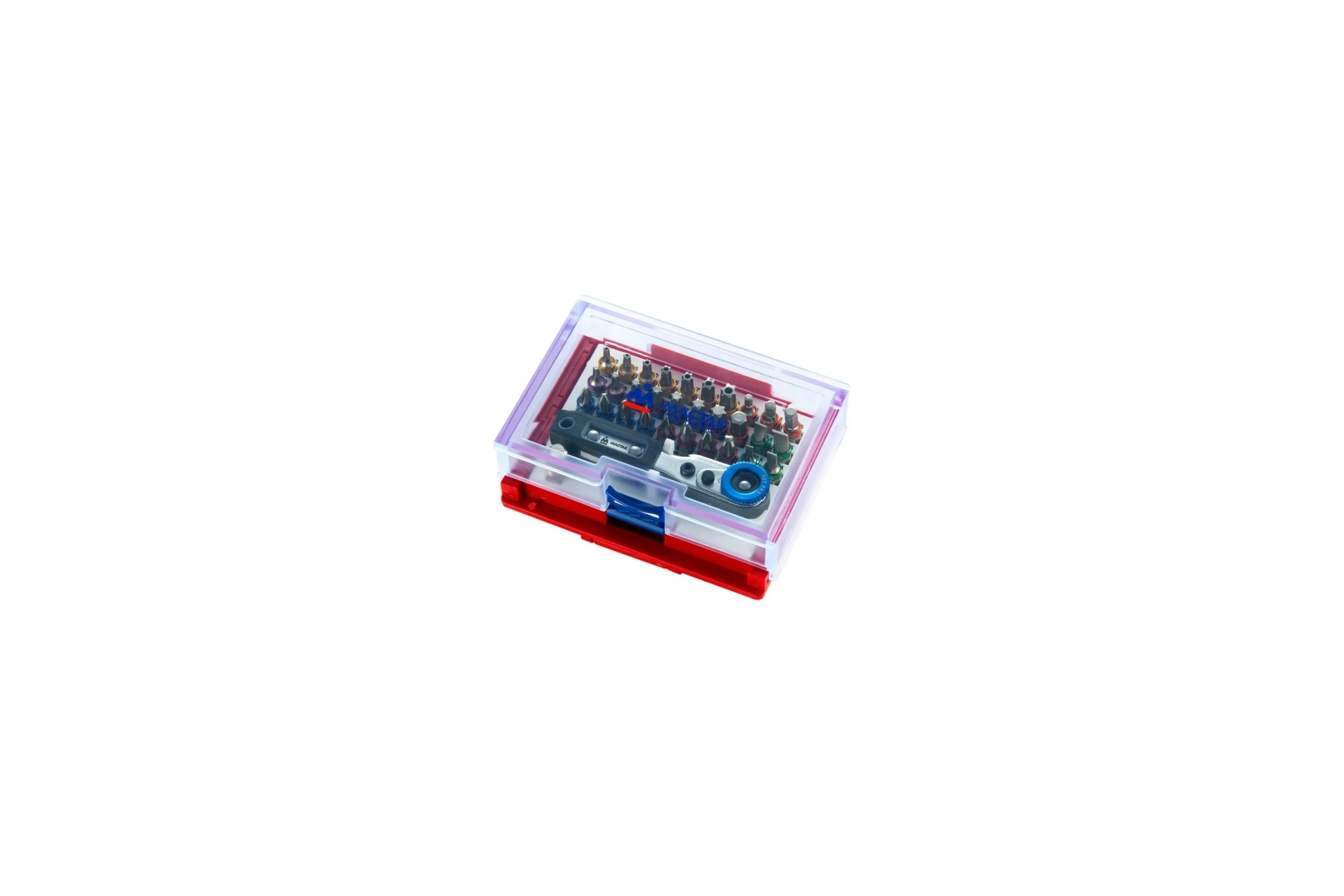 Набор вставок бит 1/4, TORX, HEX, PZ, PH, SLOT, 33 предмета МАСТАК 058-10033C