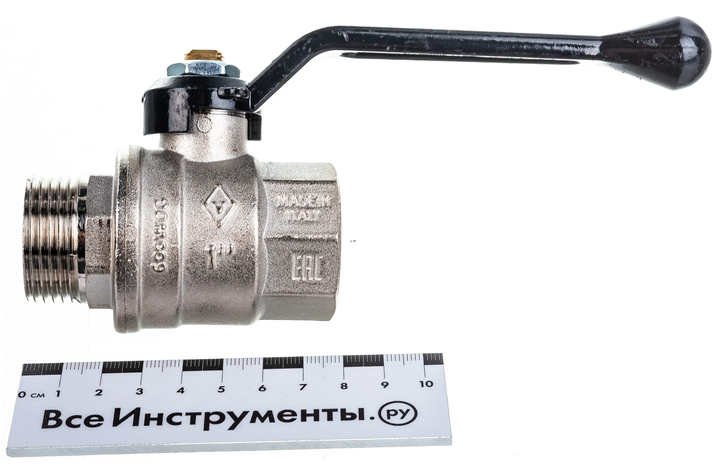 Шаровый кран Н/В Ду-25 /1" ручка черная Bugatti OREGON 03050074
