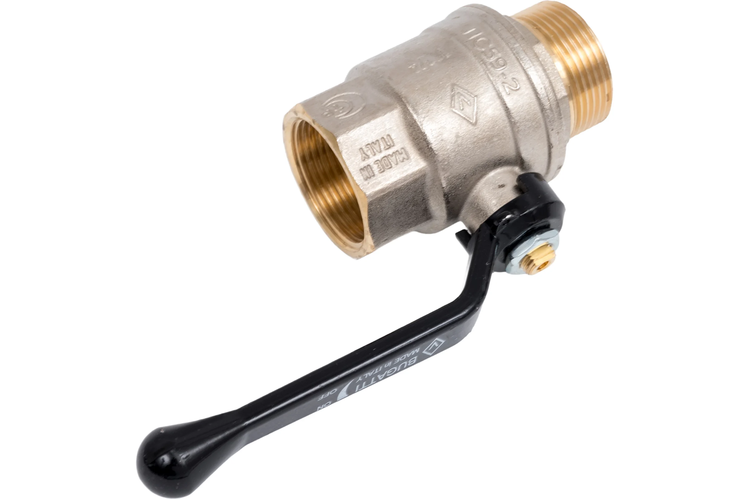 Шаровый кран Н/В Ду-32 /1-1/4" ручка черная Bugatti OREGON 03050080