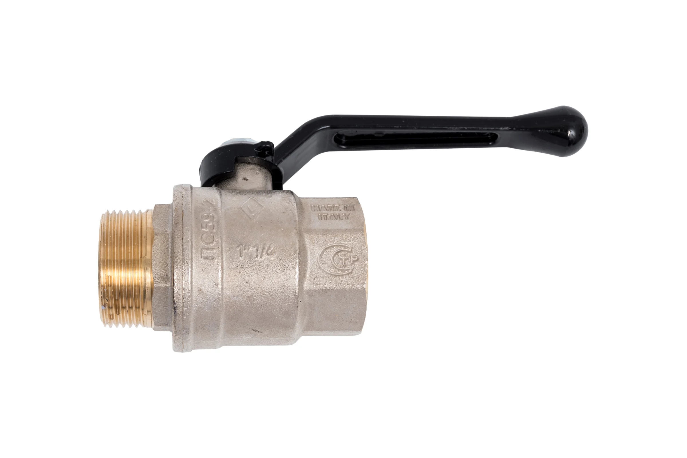 Шаровый кран Н/В Ду-32 /1-1/4" ручка черная Bugatti OREGON 03050080