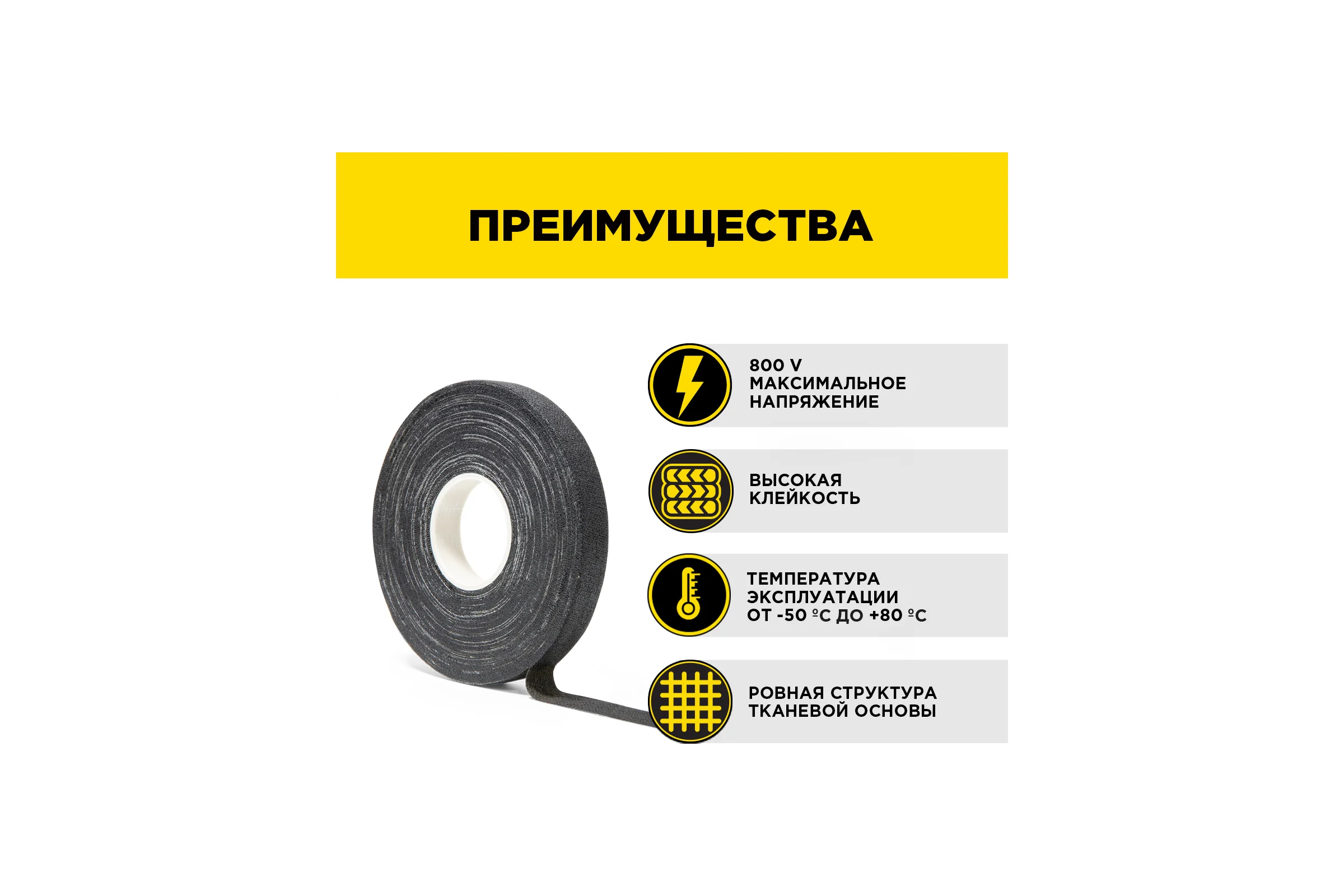Изолента ХБ AVIORA 15мм 20 м вес 180 г. 305-065