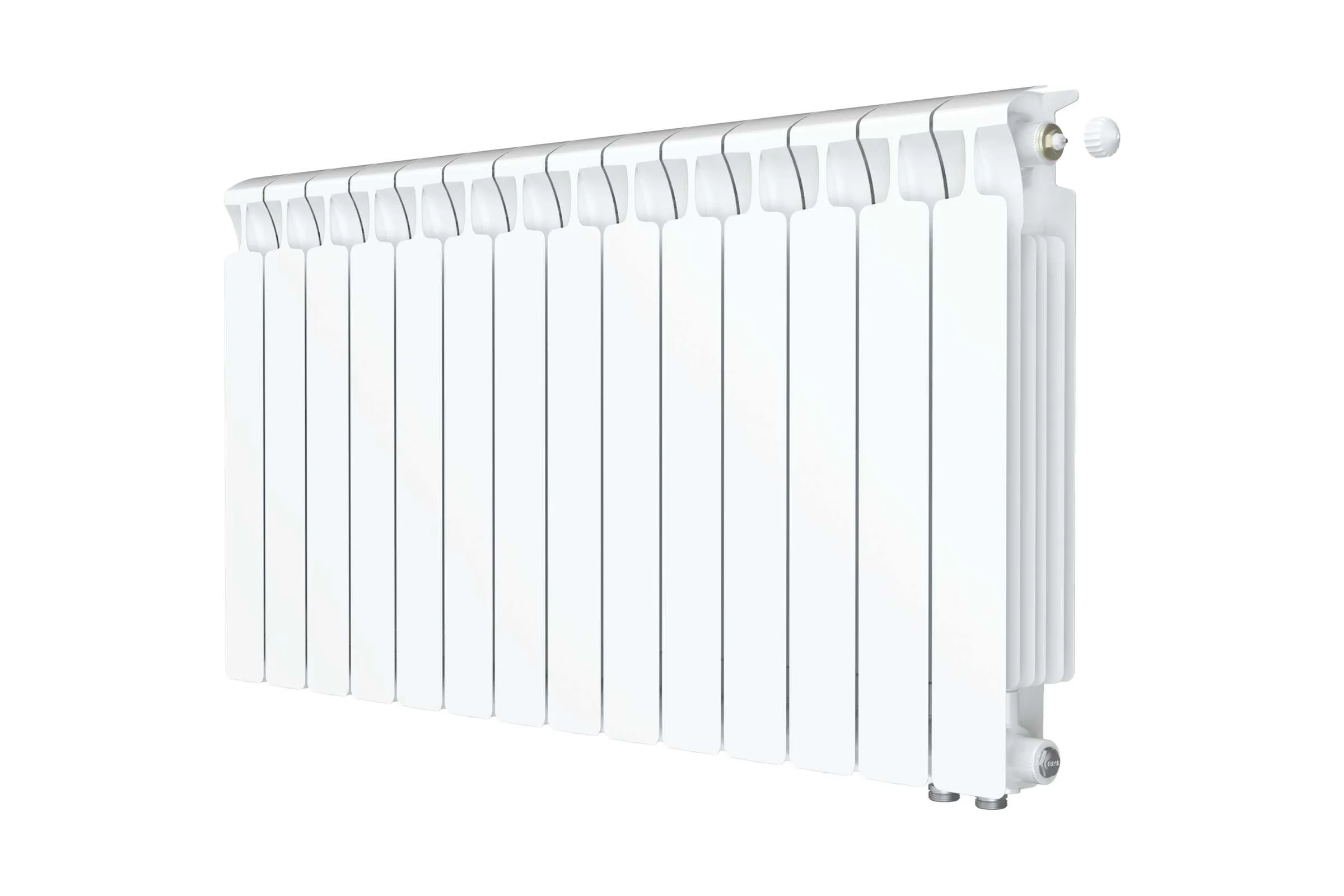 Биметаллический радиатор RIFAR MONOLIT Ventil 500 14 секц. нижн. прав. R-MN-500-14-VR