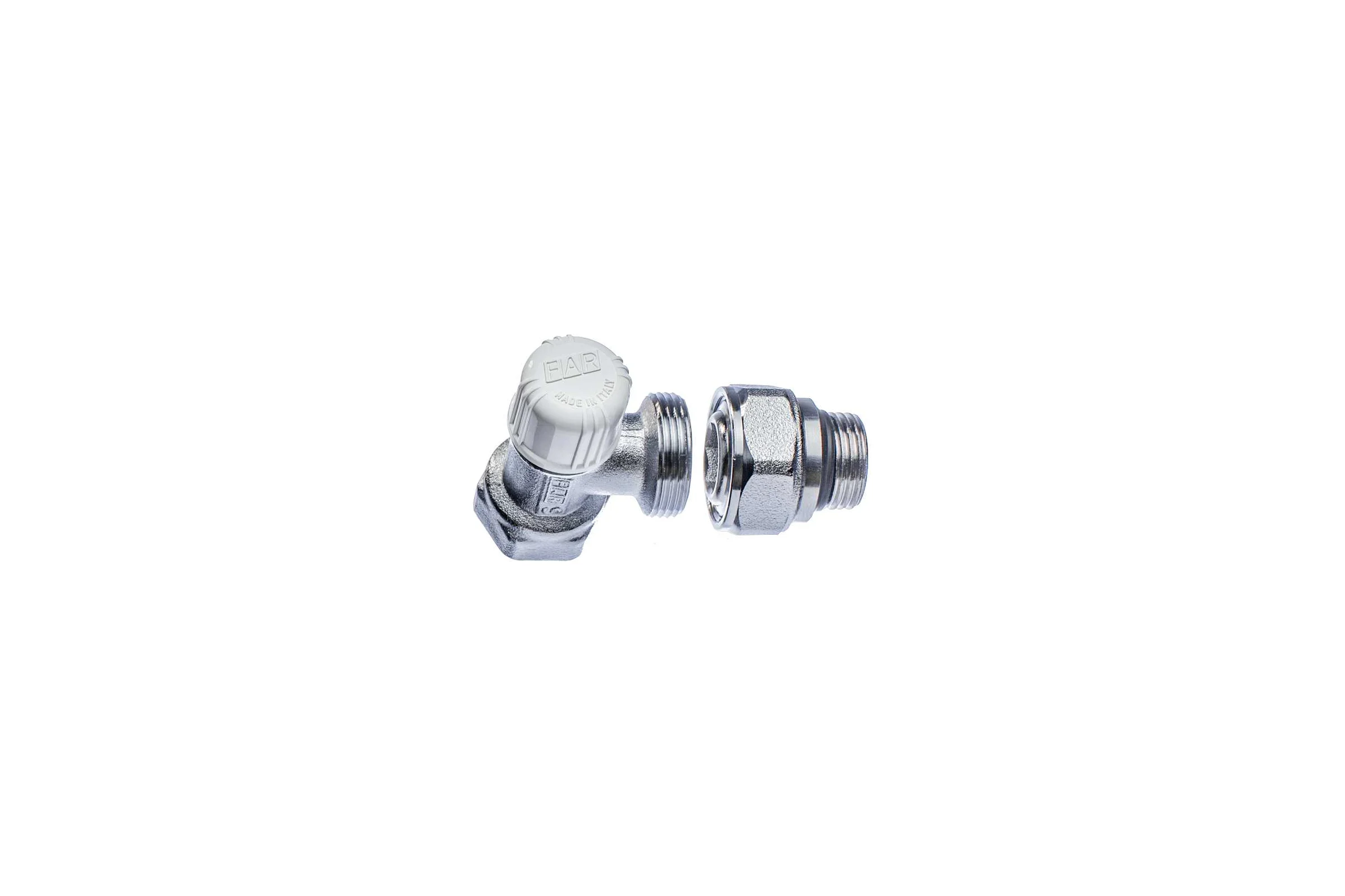 Запорный угловой вентиль FAR 1/2" ВР, уплотнение EPDM FV 1215 12