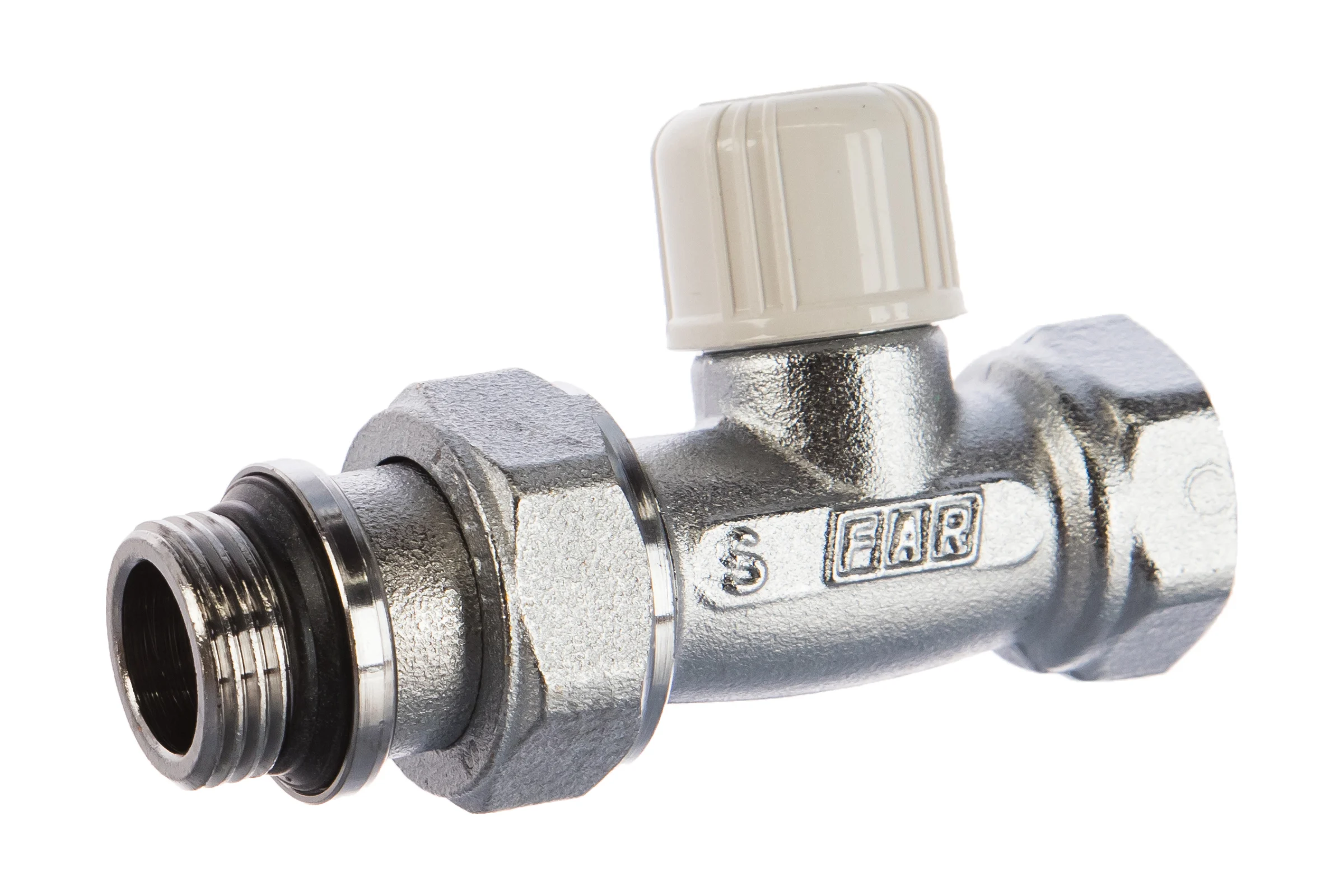 Прямой запорный вентиль FAR 1/2" ВР, уплотнение EPDM FV 1415 12