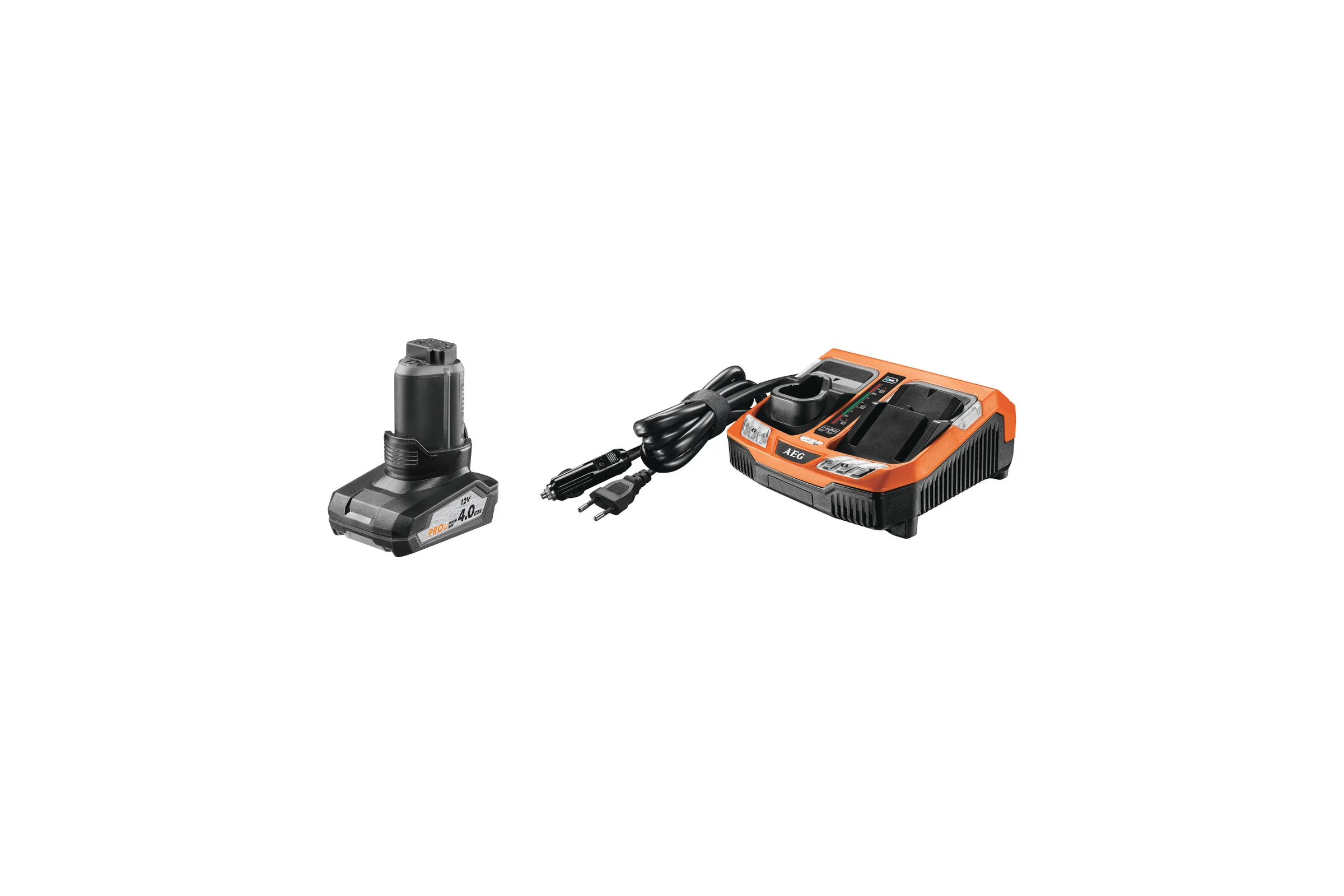 Аккумулятор L1240 (12 В; 4.0 А*ч; Li-ion) + зарядное устройство BLK1218 + сумка AEG SETL1240BLK 4932451628