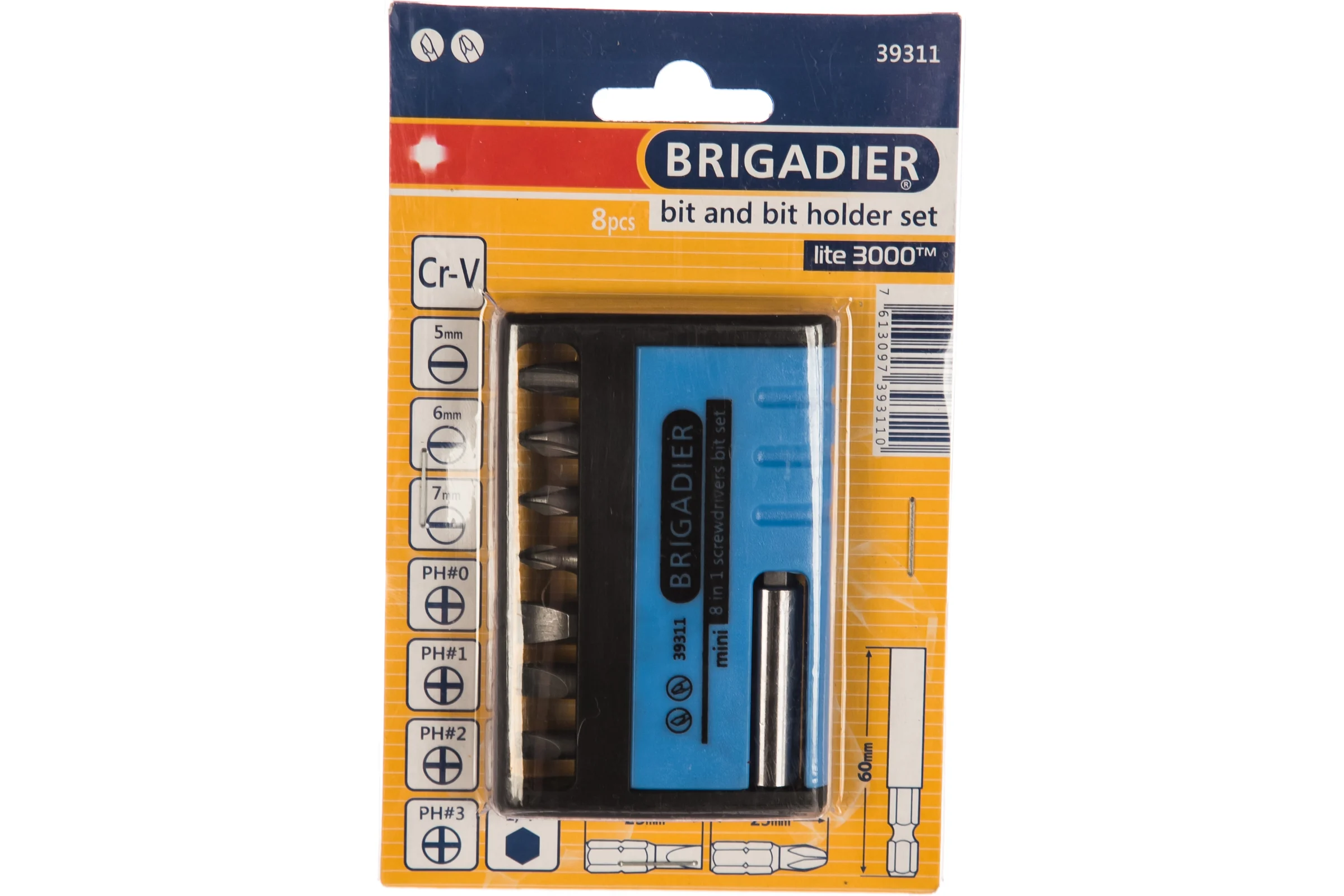 Набор бит 8 в 1 Brigadier 39311