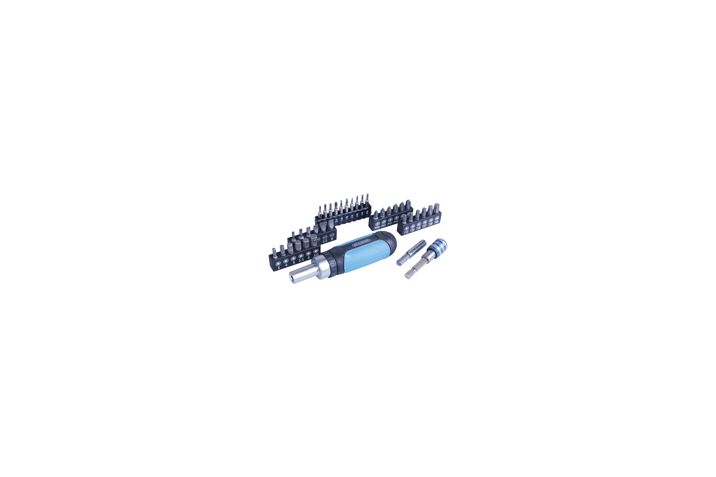 Отвертка с битами (в пластиковом кейсе) 37шт Brigadier Lite 39056