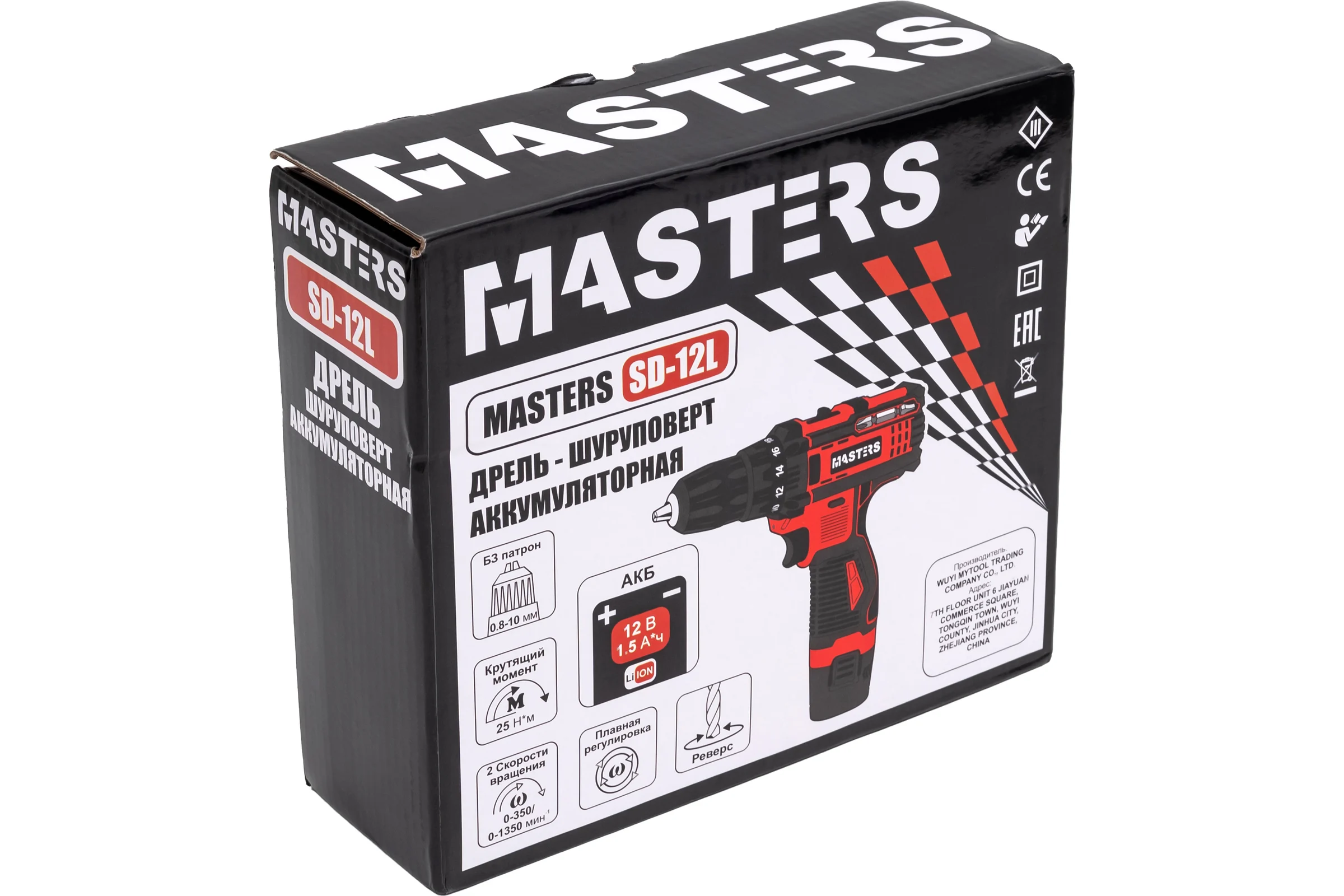 Аккумуляторная дрель-шуруповерт MASTERS SD-12L 18807