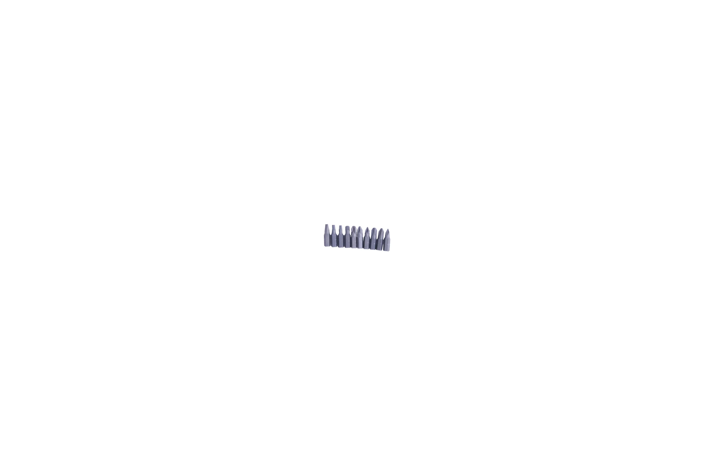 Набор вставок Stabi 10 шт (25мм, Ph, Pz, H, T, SL) + пластиковый чехол Archimedes 91063