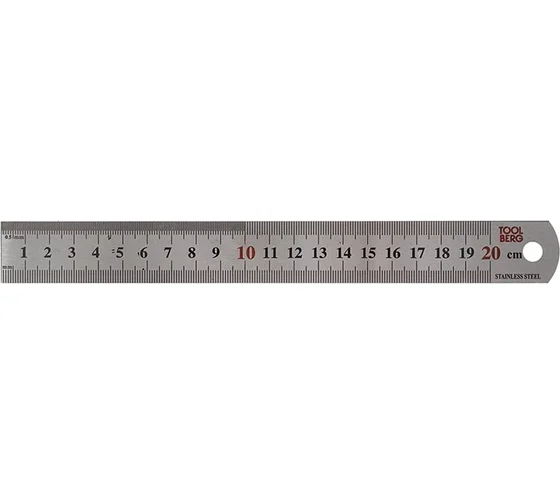 Линейка Toolberg нержавеющая сталь, 200 мм Лк-00005070