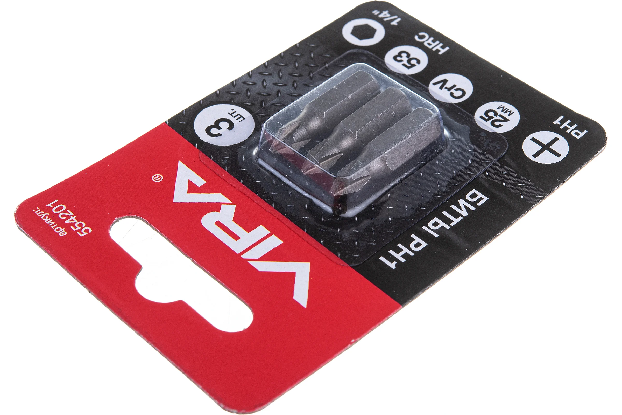 Бита (3 шт; PH1; 25 мм) Vira 554201