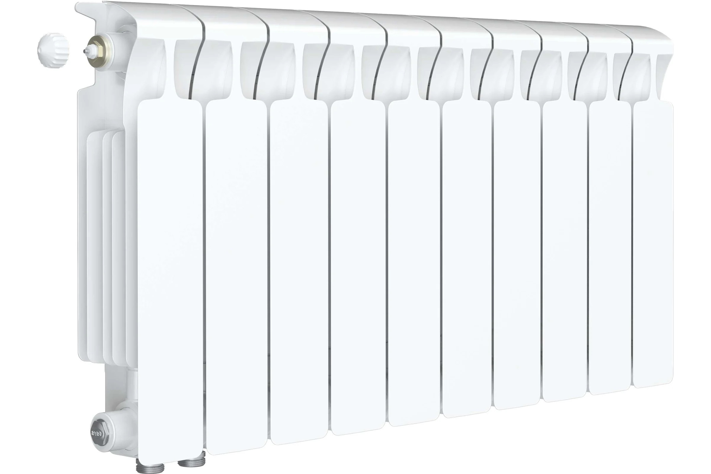 Биметаллический радиатор RIFAR MONOLIT Ventil 350 10 секц. нижн. лев. R-MN-350-10-VL