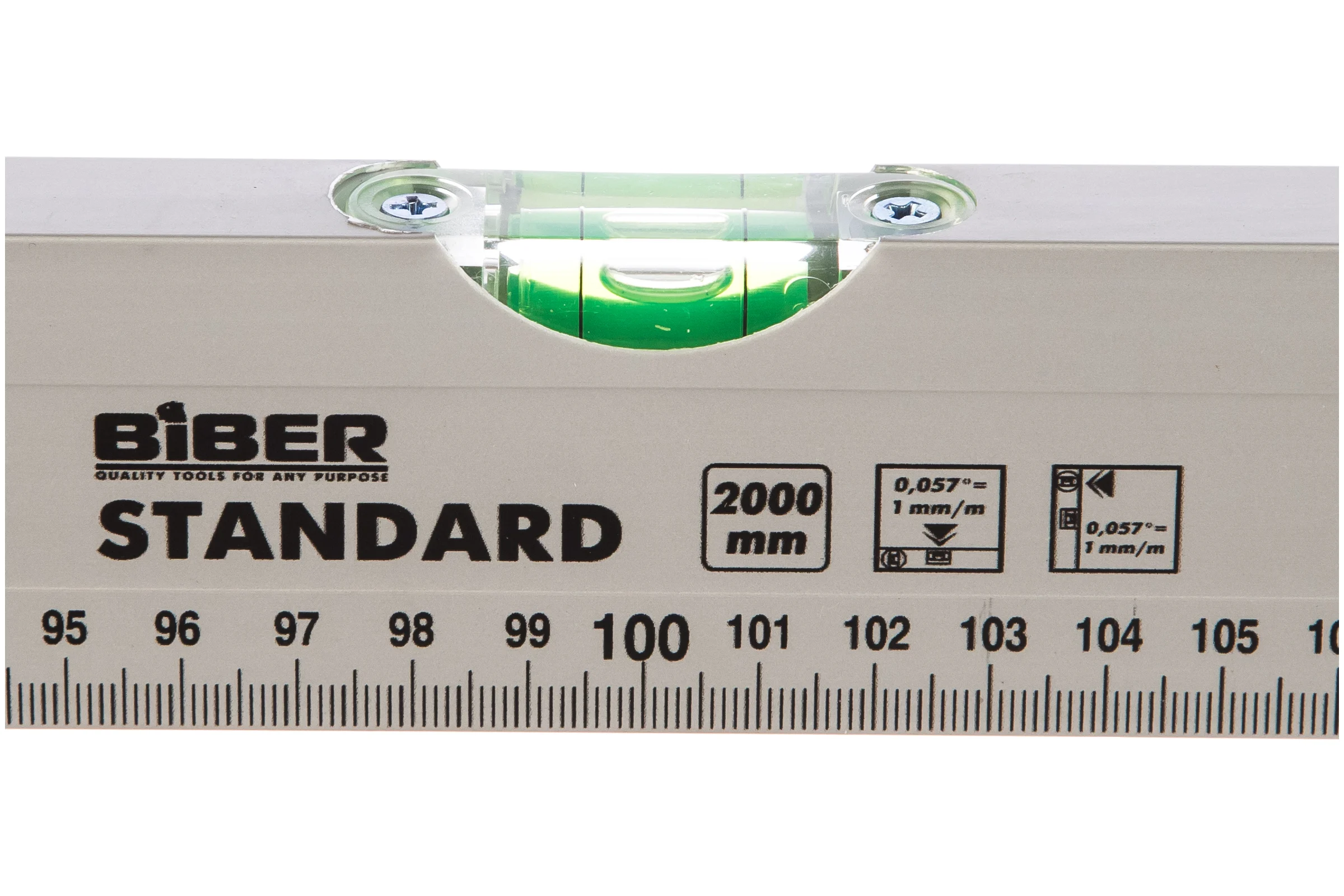 Уровень, 2000 мм, 2 глазка Biber Стандарт 40327 тов-084707