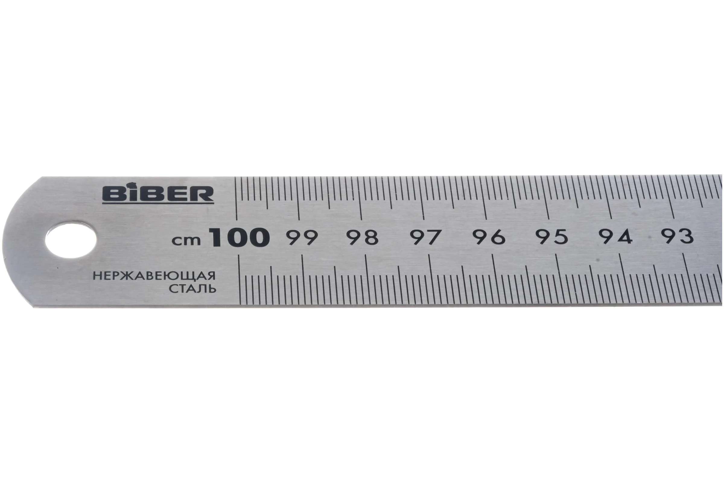 Линейка 1000мм (нержавеющая сталь, двухсторонняя шкала) Biber 40165 тов-172039