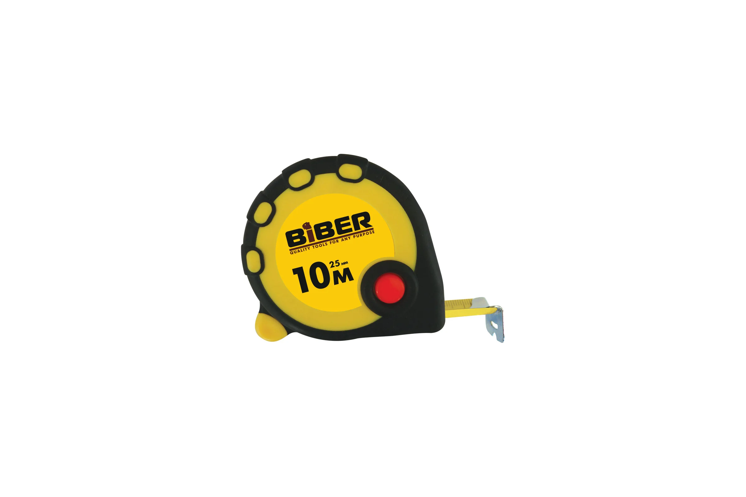 Рулетка (обрезиненный корпус, 10 м х 25 мм) Biber STANDART 40095 тов-173014