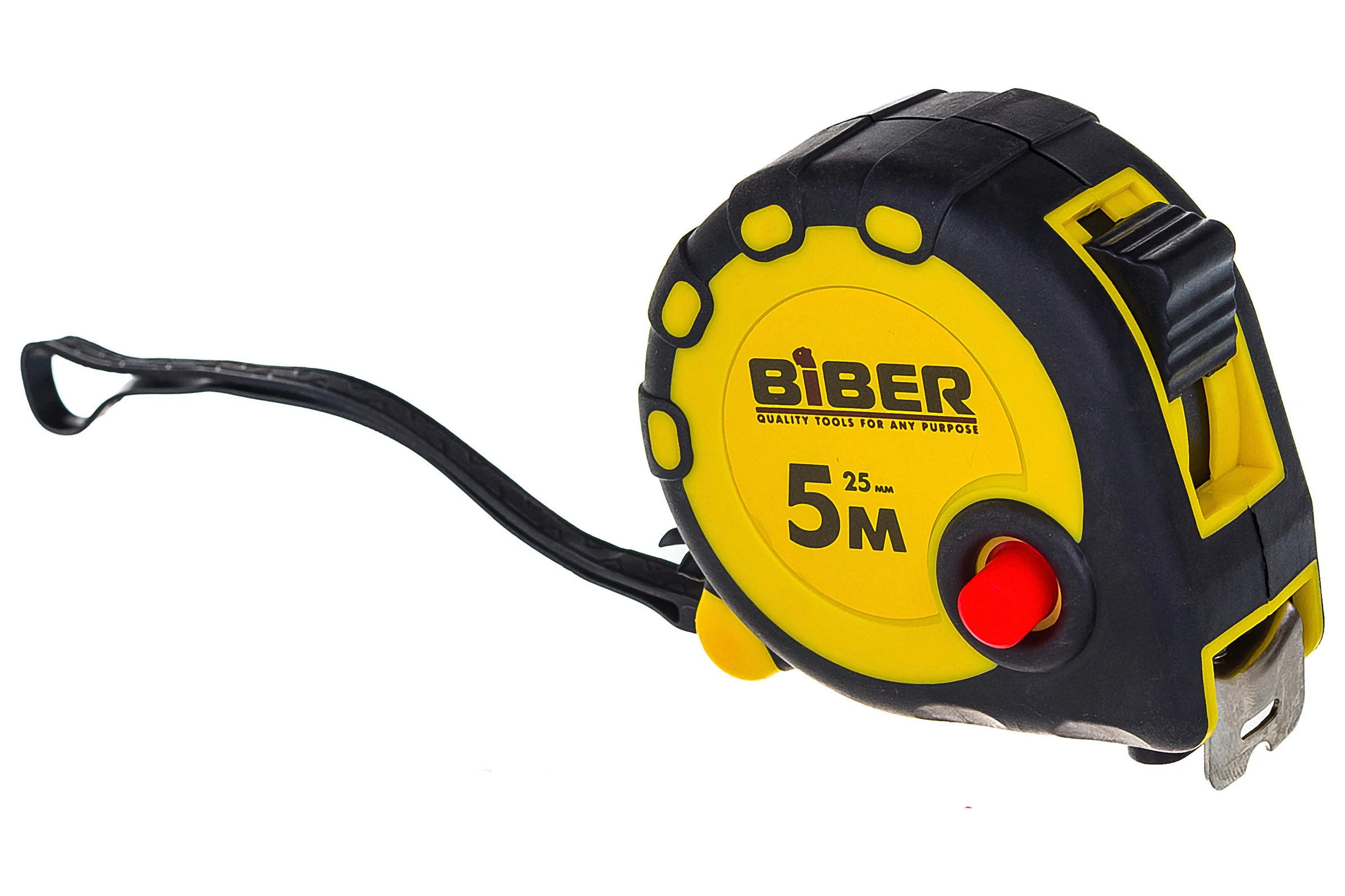 Рулетка (обрезиненный корпус, 5 м х 25 мм) Biber STANDART 40093 тов-173012