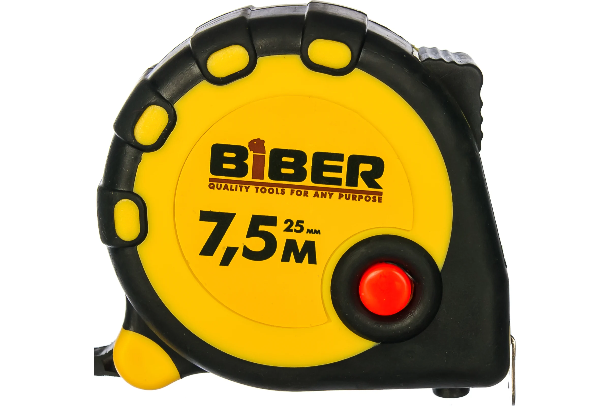 Рулетка (обрезиненный корпус, 7.5 м х 25 мм) Biber STANDART 40094 тов-173013