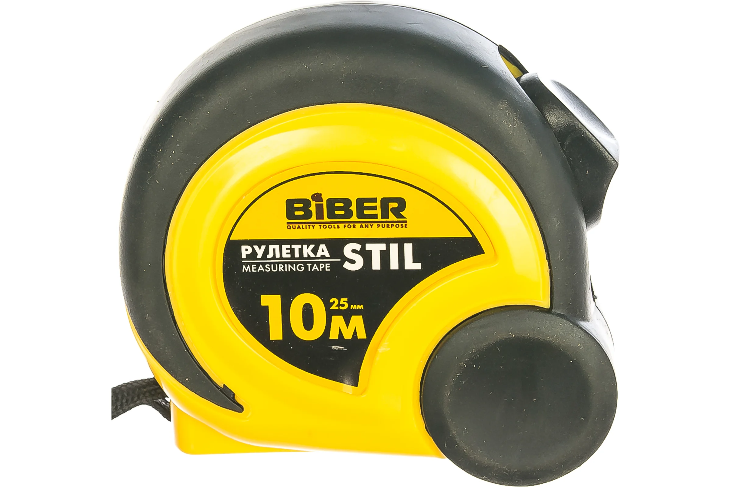 Рулетка (обрезиненный корпус, 10 м х 25 мм) Biber STIL 40085 тов-173009