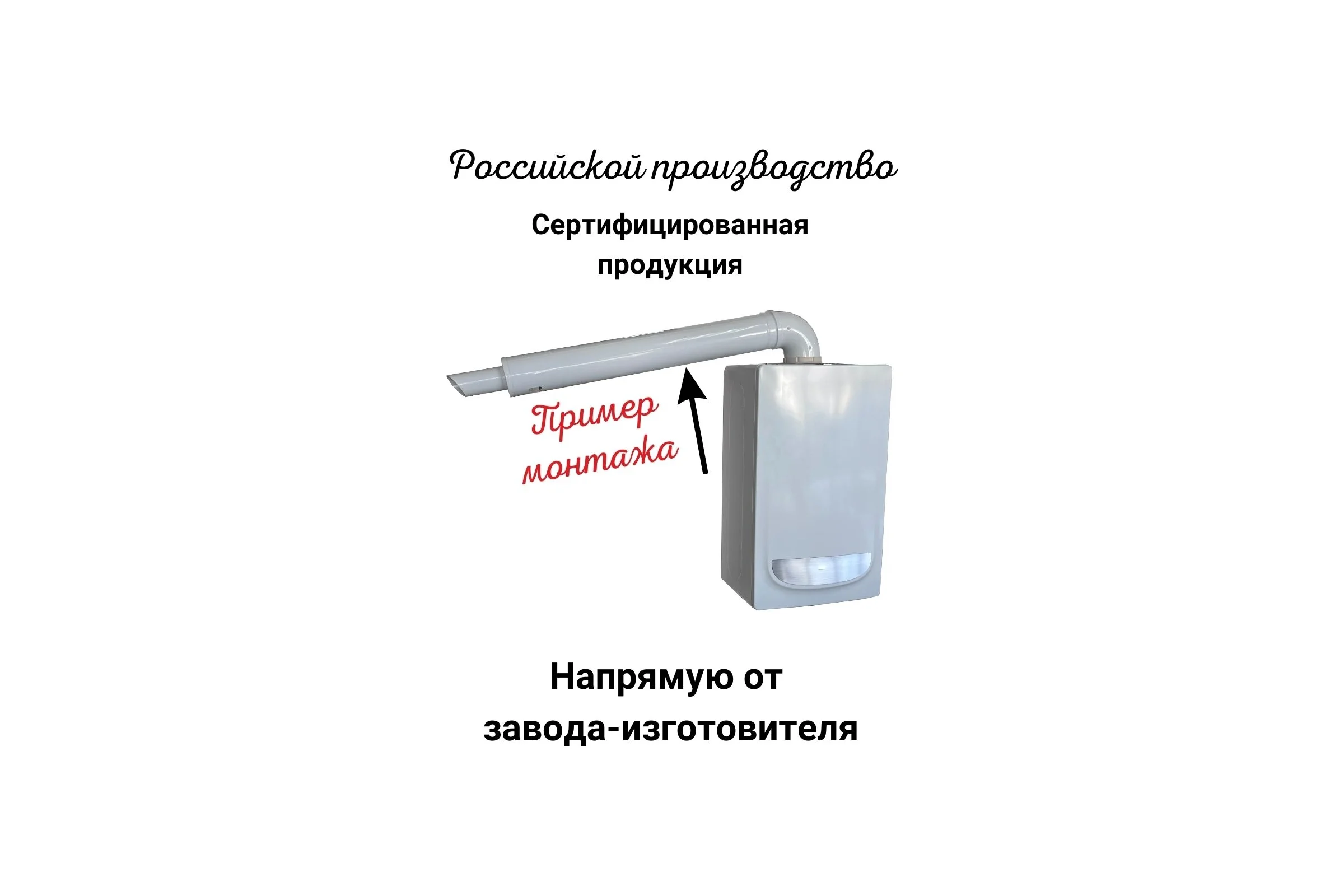 Дымоход коаксиальный с наконечником антилед 60/100 мм + protherm bosh buderus baxi 750 мм Прок ПР782990