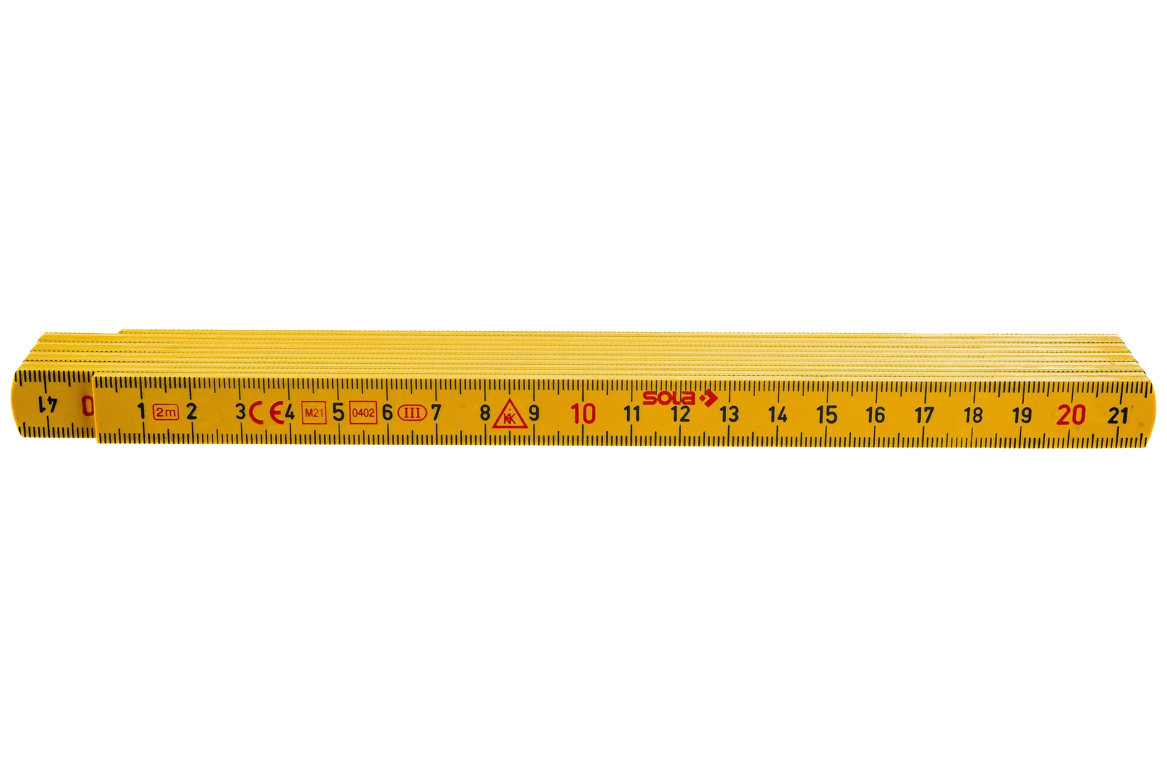 Складной метр (2 м, пластик) SOLA HK 2/10G 53030101