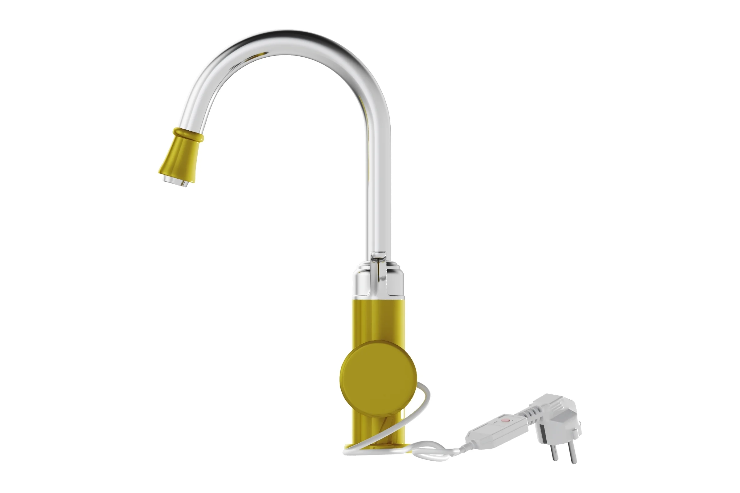 Смеситель-водонагреватель MIXLINE проточного типа wh-003 gold, 3.3 квт, УЗО, кухня, индикатор температуры 551719
