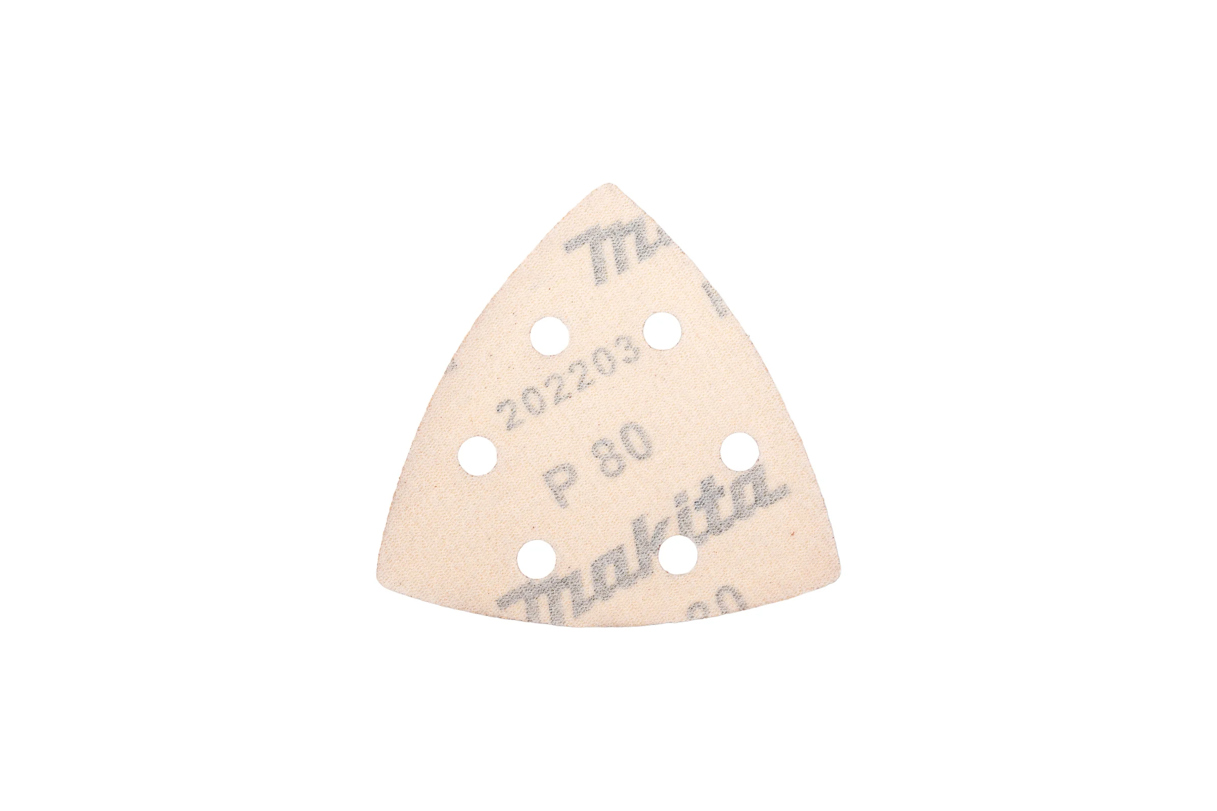Бумага шлифовальная треугольная на липучке 94 мм, A80, 10 шт Makita D-58590