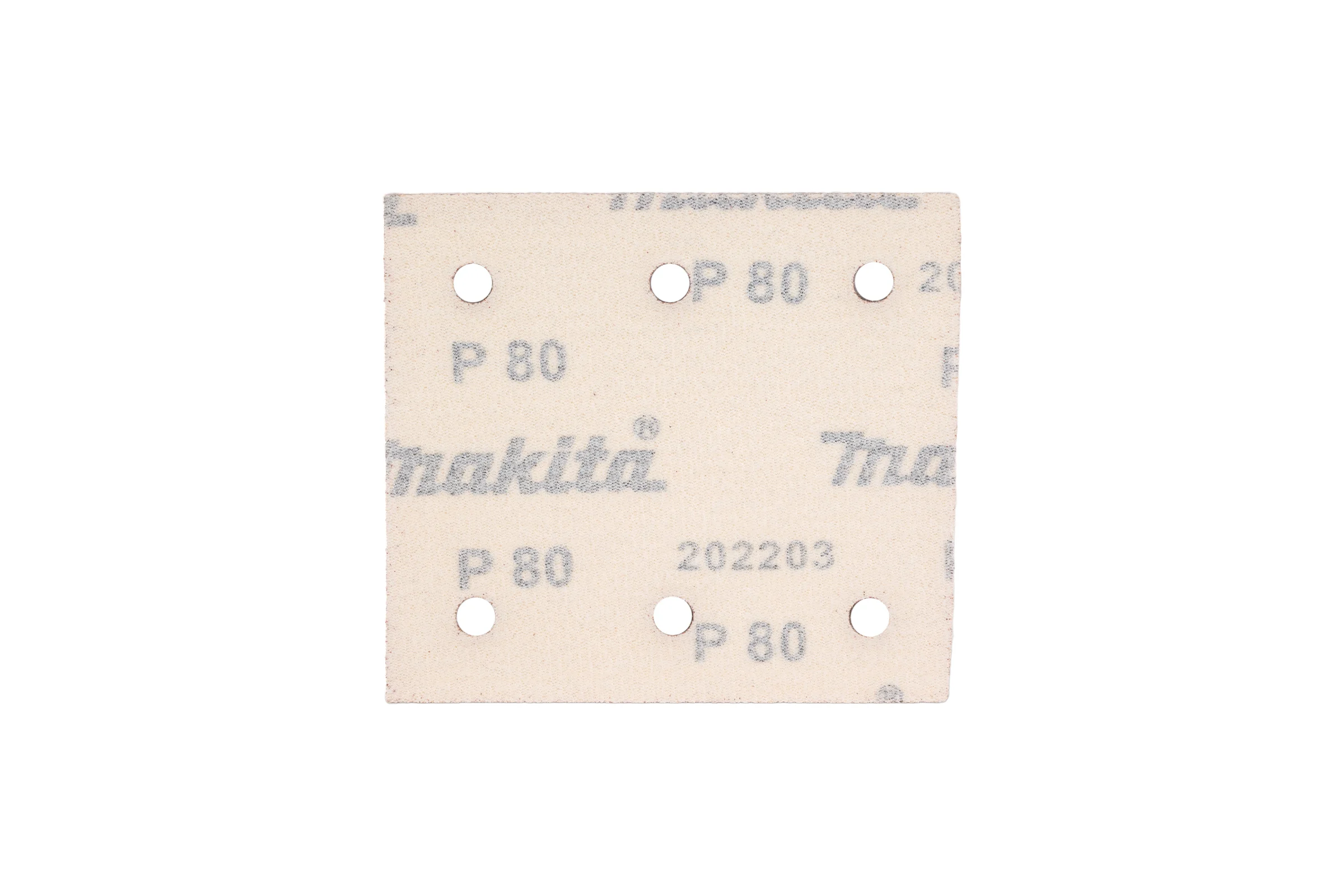 Бумага шлифовальная на липучке 114x102 мм, A80, 10 шт Makita D-58687
