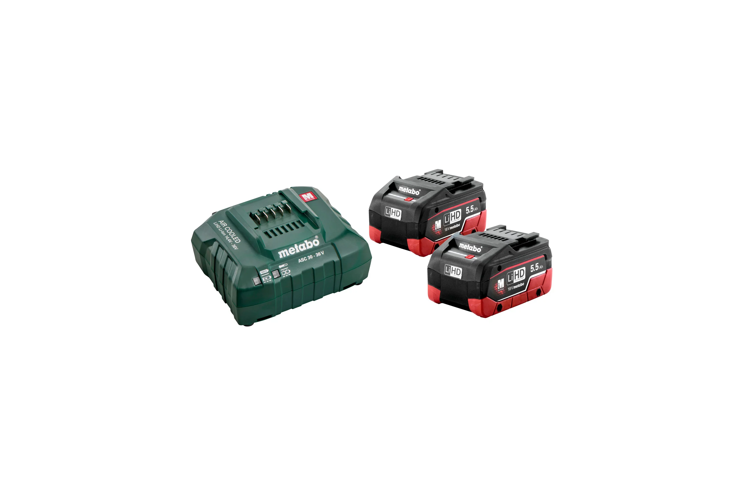 Набор Basic-Set (2 аккумулятора LiHD 5.5 А*ч +зарядное устройство ASC30-36) Metabo 685122000