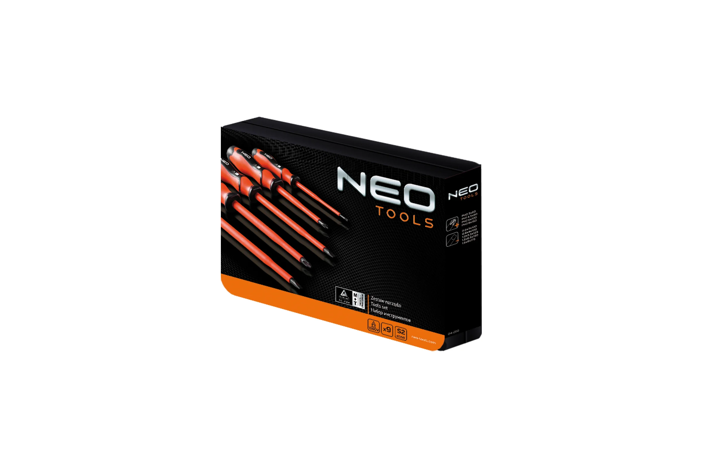 Набор отверток NEO Tools 1000 В, 9 шт. 04-260