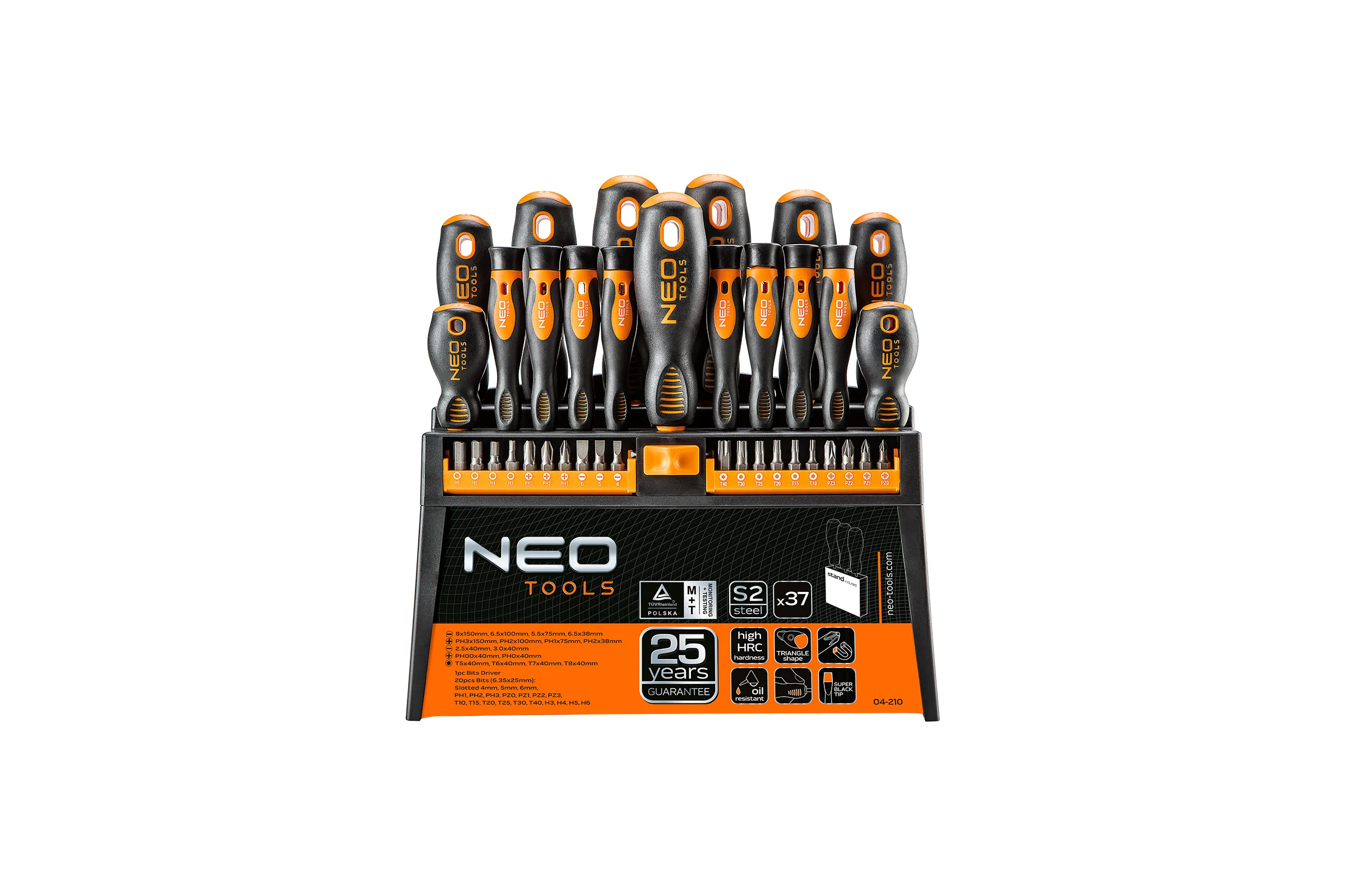 Набор отверток и насадок NEO Tools 37шт. 04-210